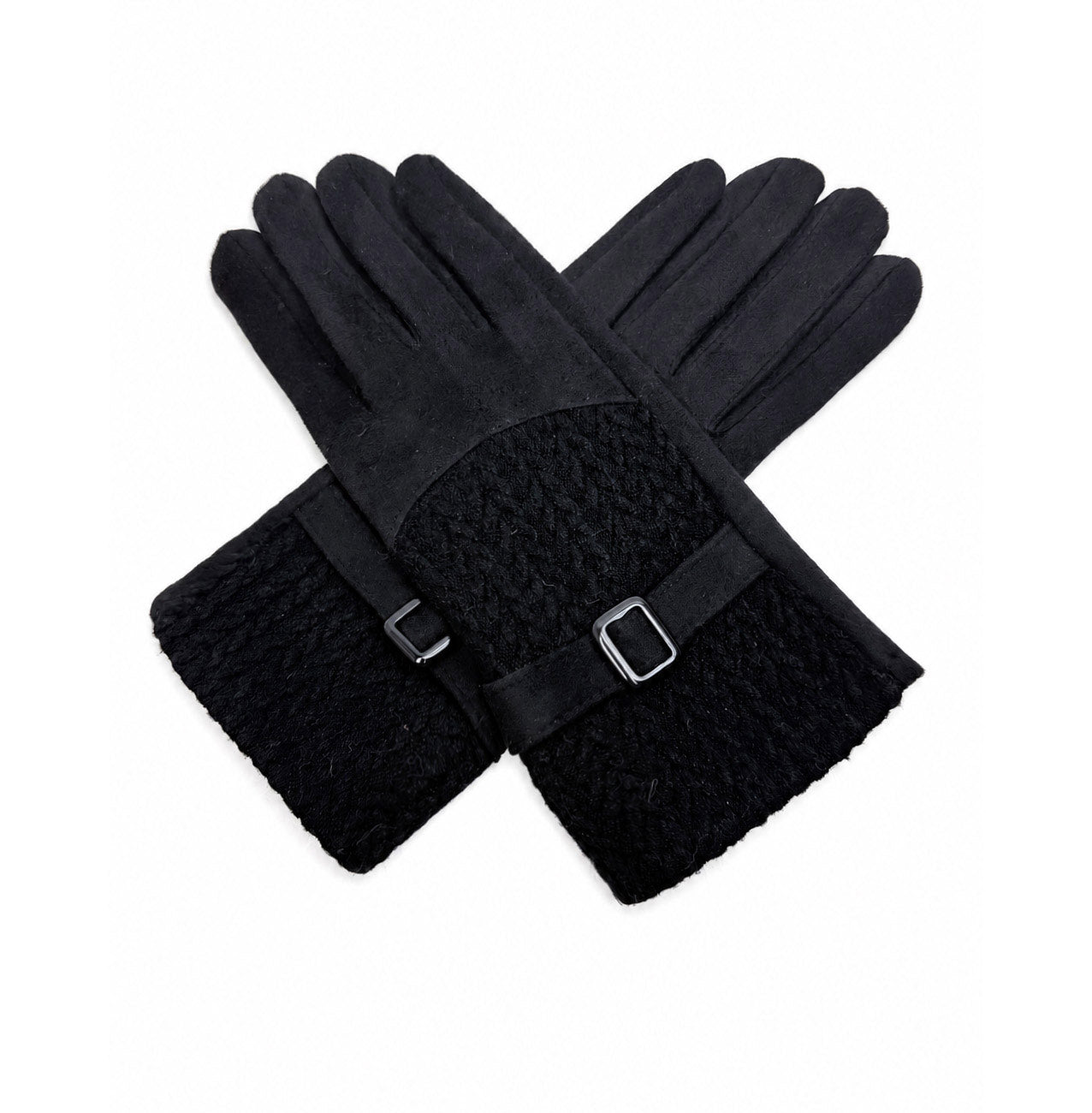 GV26076-388 Soft Cosy Gloves with Buckle Detailing