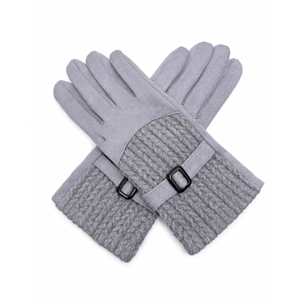 GV26076-388 Soft Cosy Gloves with Buckle Detailing