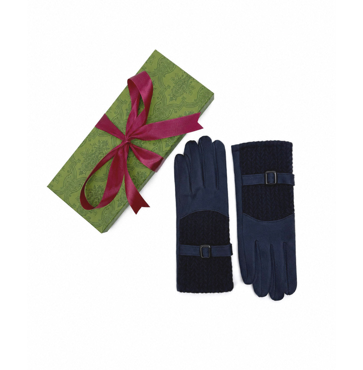 GV26076-388 Soft Cosy Gloves with Buckle Detailing