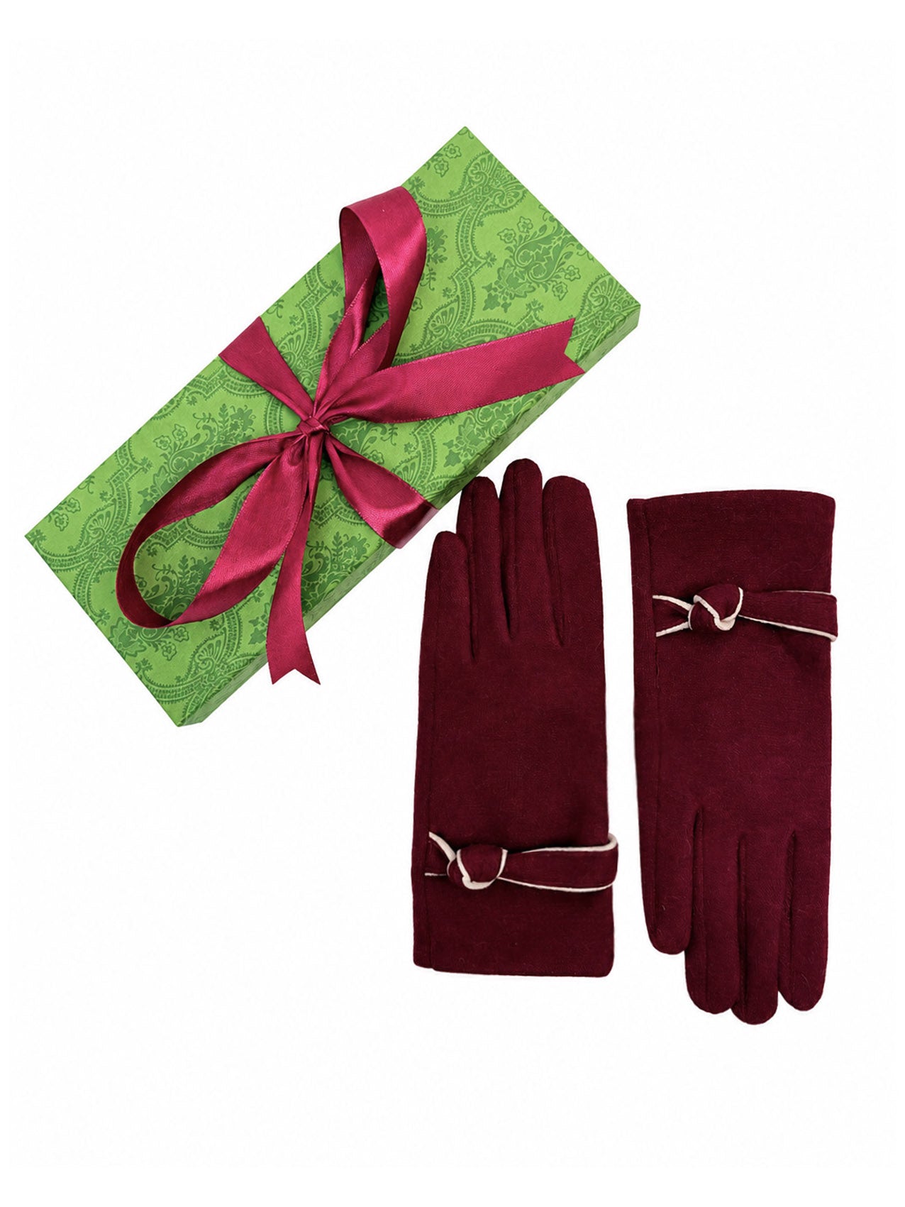 GV26085-390 Cosy Gloves with Tied Knot Detailing