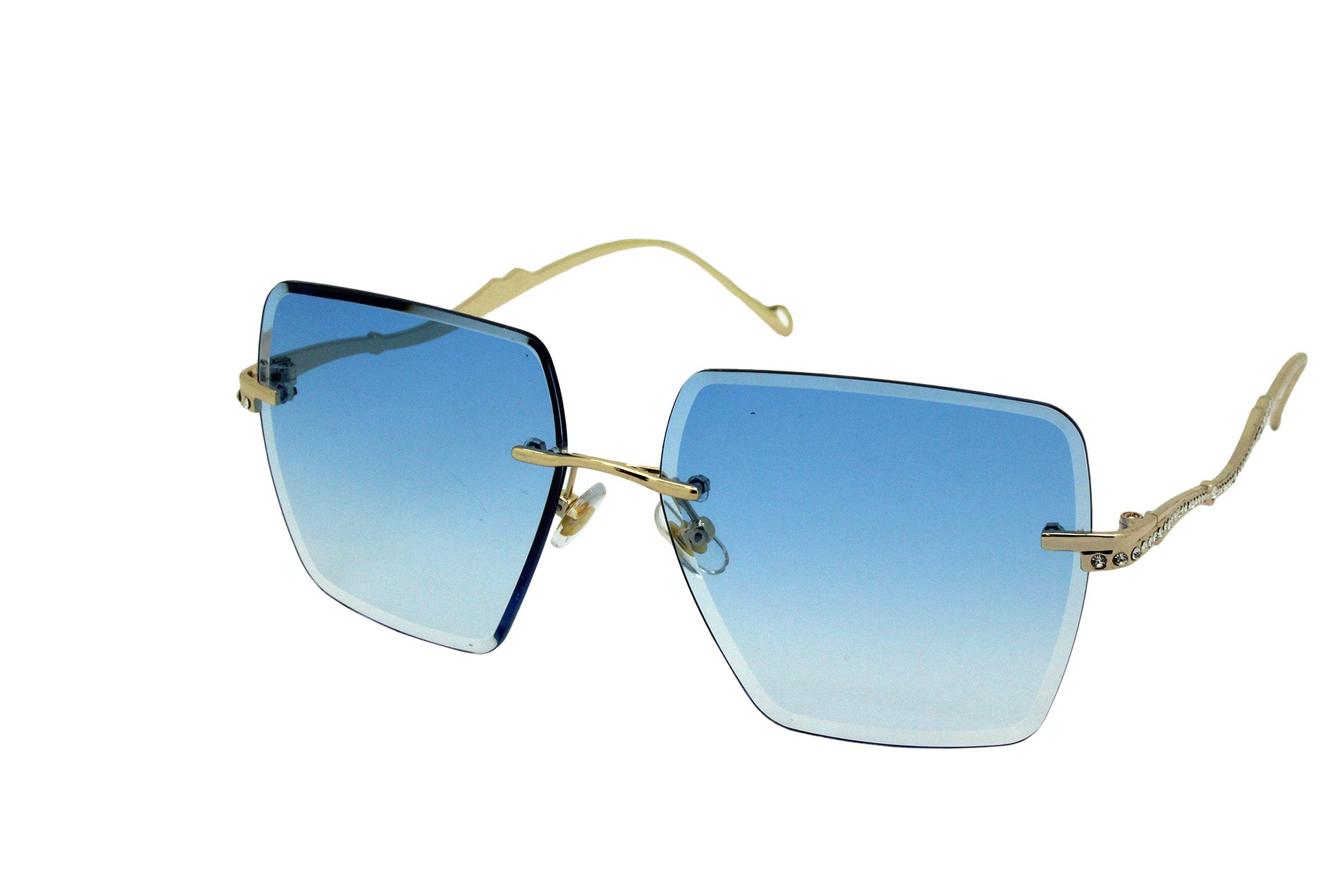 SG19155-13 Rimless Square Coloured Fashion Sunglasses