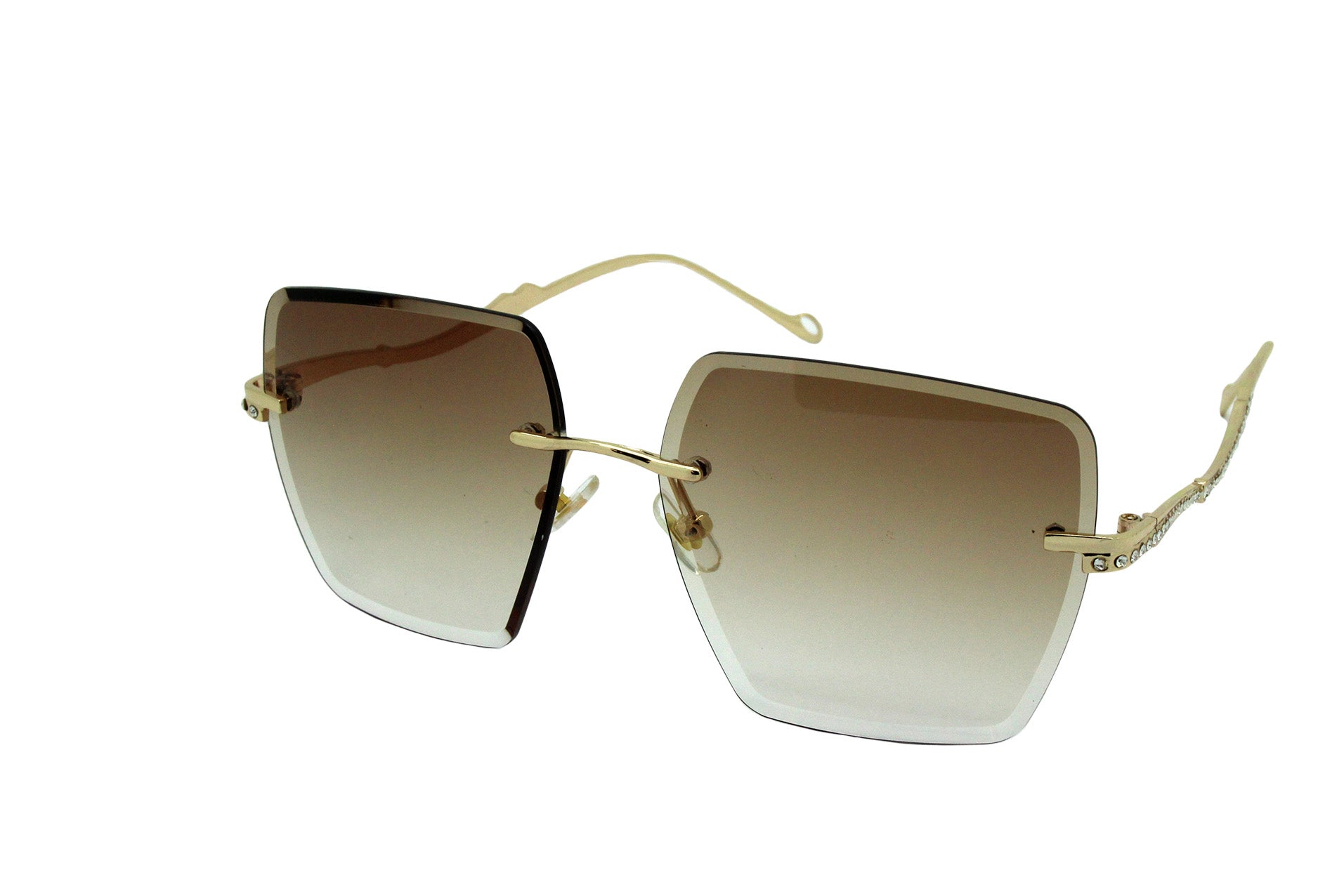 SG19155-13 Rimless Square Coloured Fashion Sunglasses