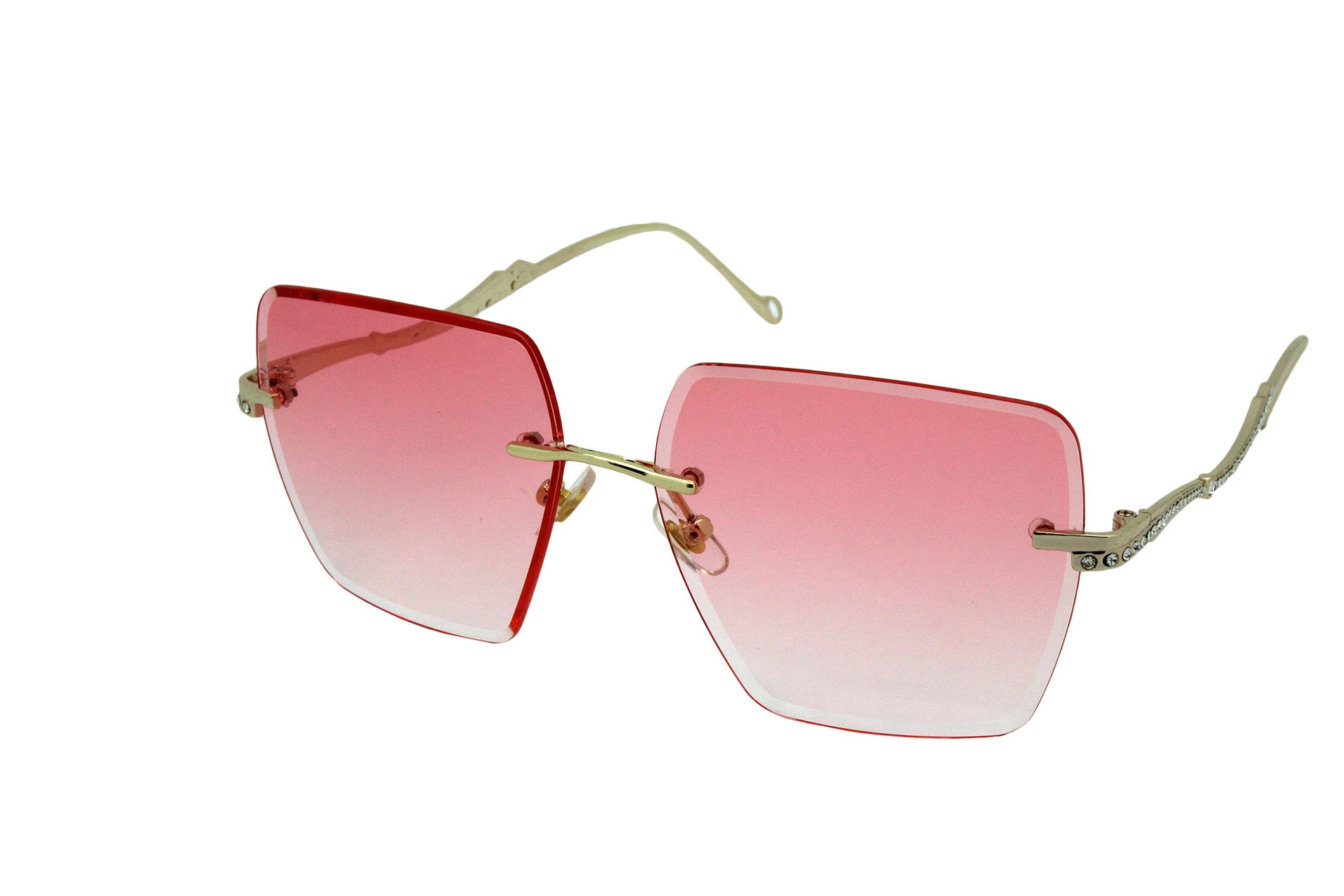 SG19155-13 Rimless Square Coloured Fashion Sunglasses