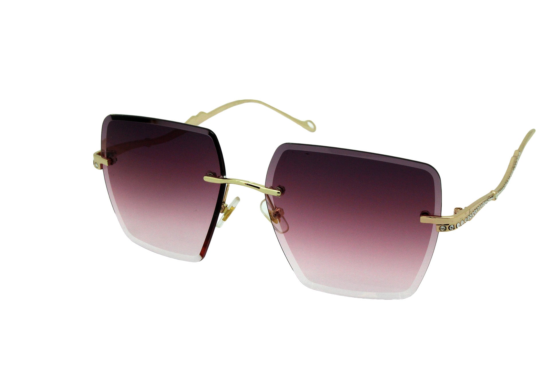 SG19155-13 Rimless Square Coloured Fashion Sunglasses