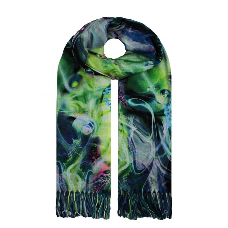 SF19138-133 Vibrant Florals Cotton Blend Scarf