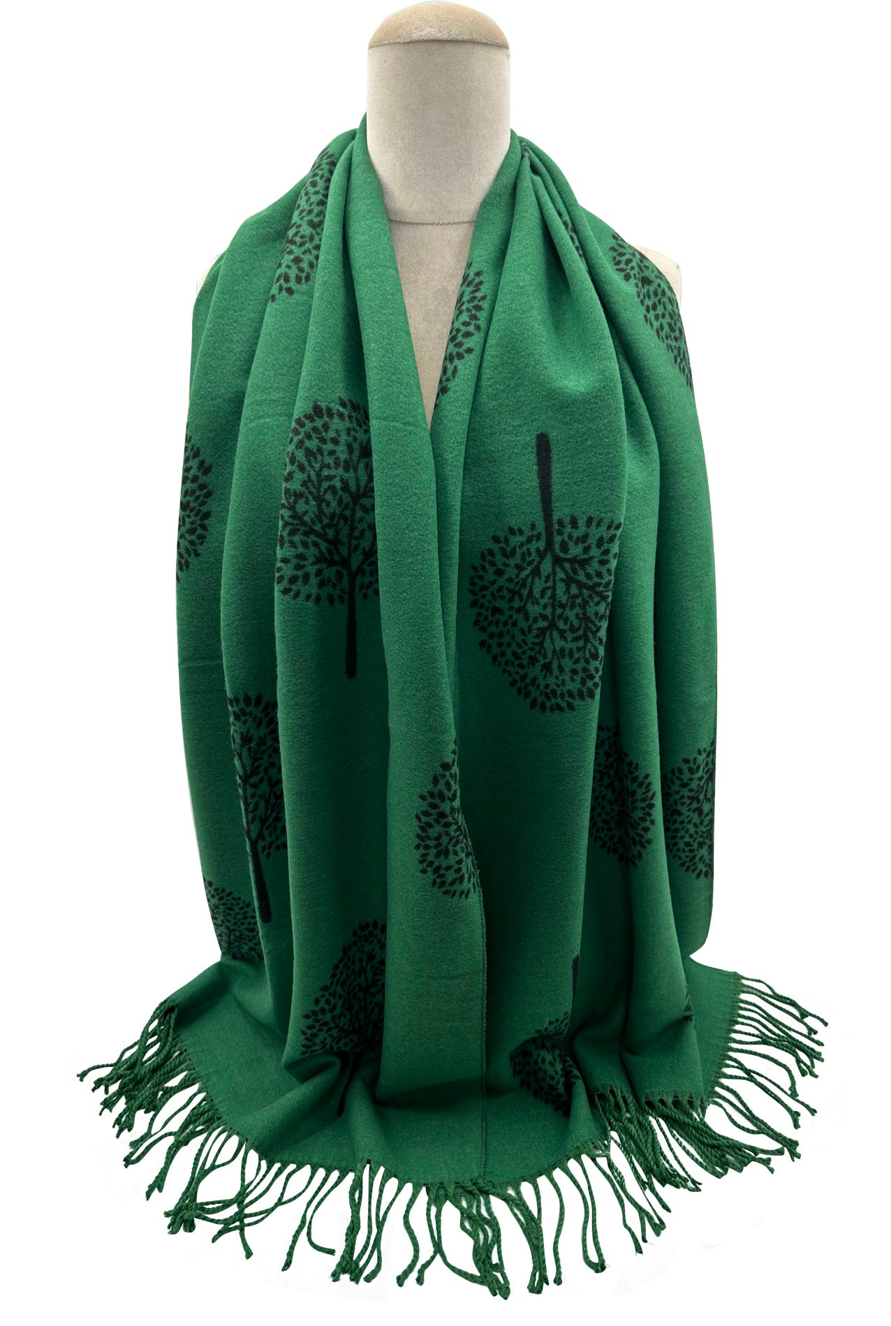 SF21210-602 Mulberry Tree Print Wool Mix Scarf