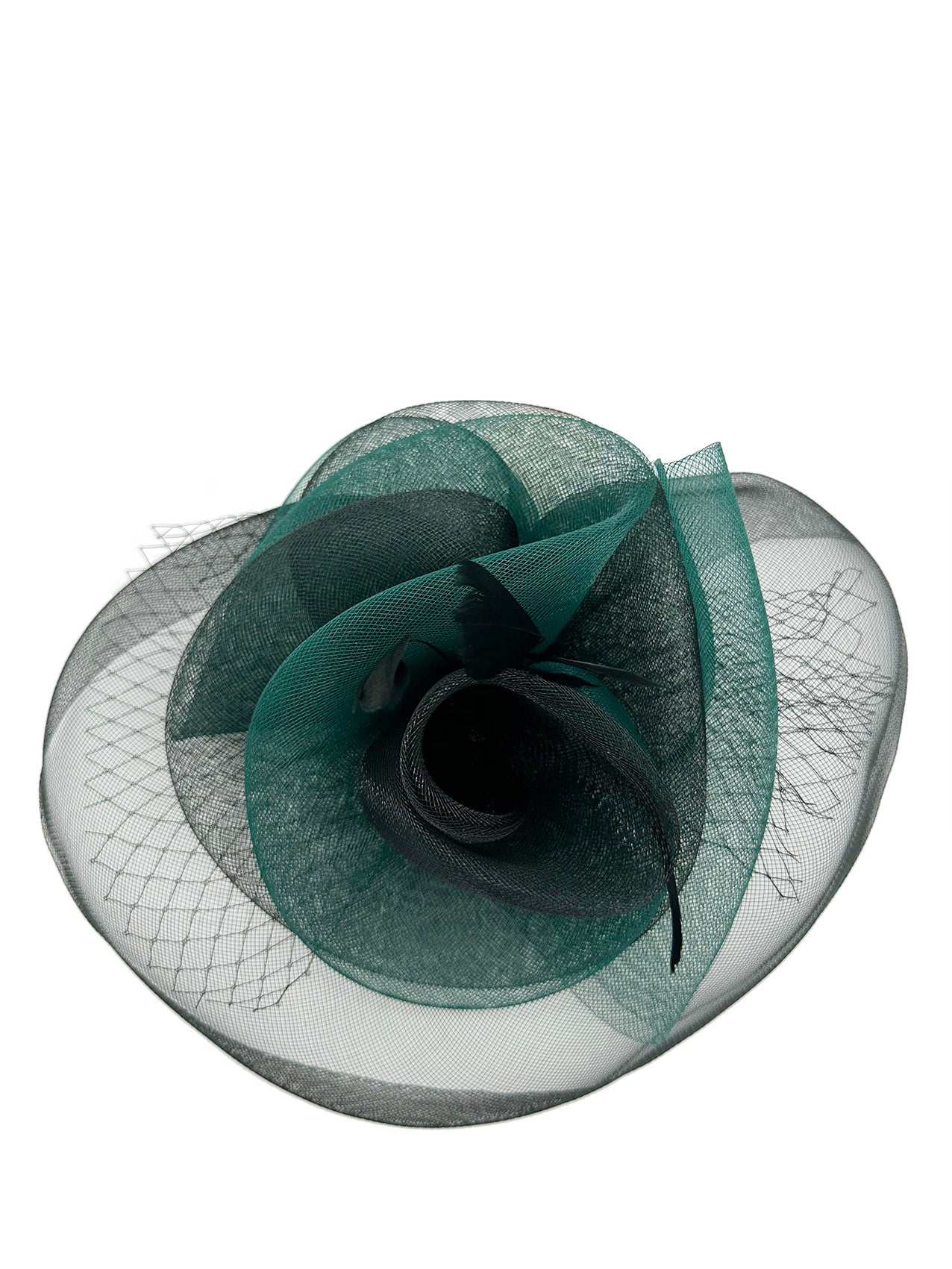 FT3145 Spiral Twirled Duo Tone Sinamay Fascinator