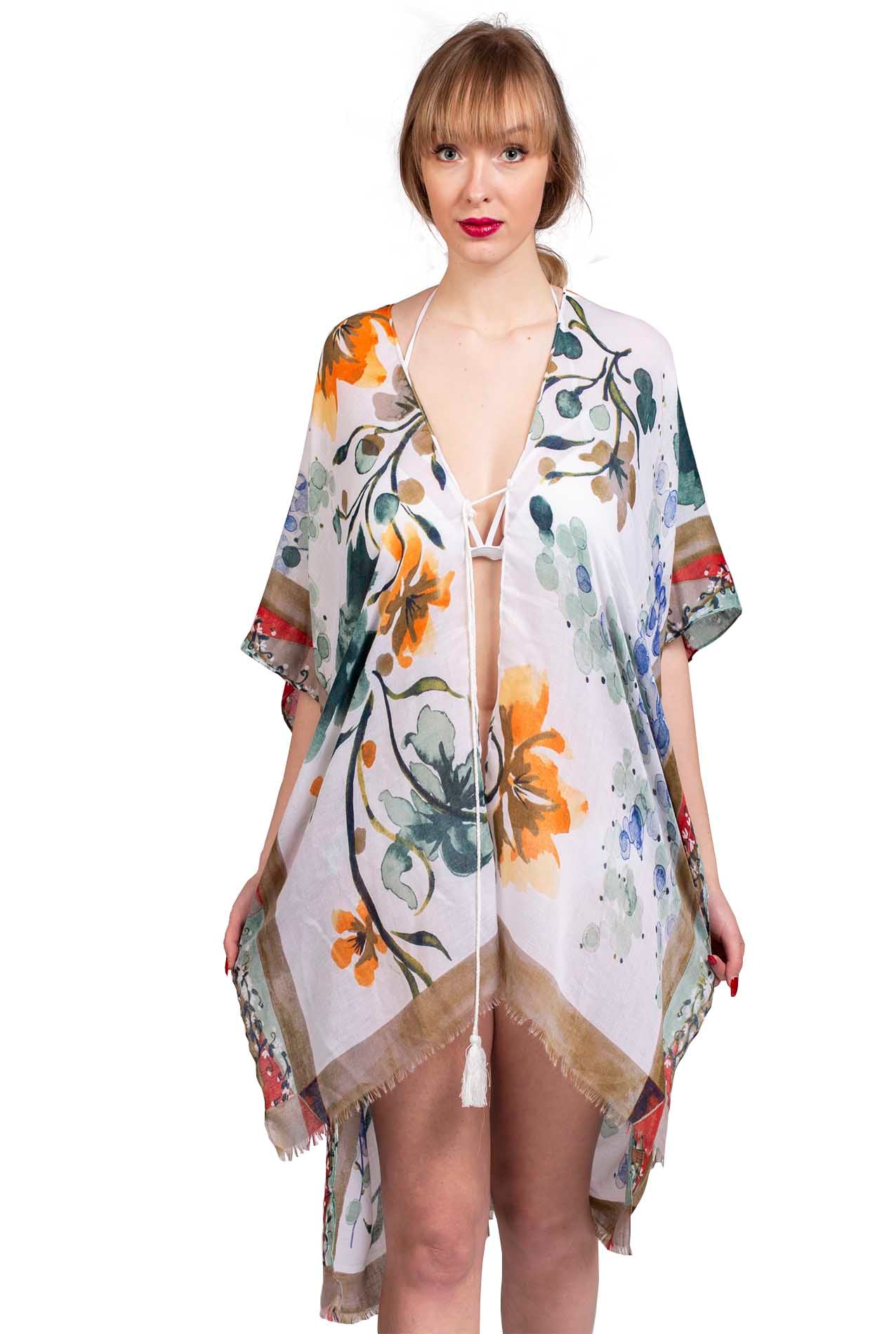 SF19140-048 Soft Print Sarong Dress with Florals