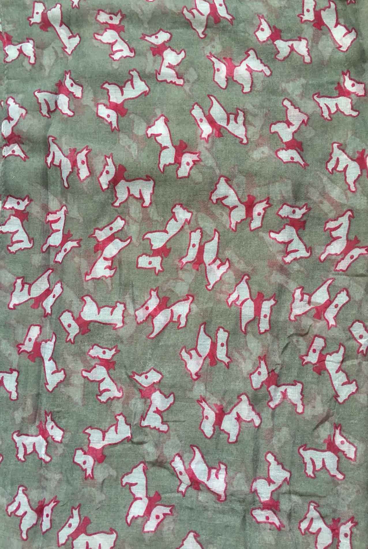 AB1850-383 Large Dog Patterned Scarf