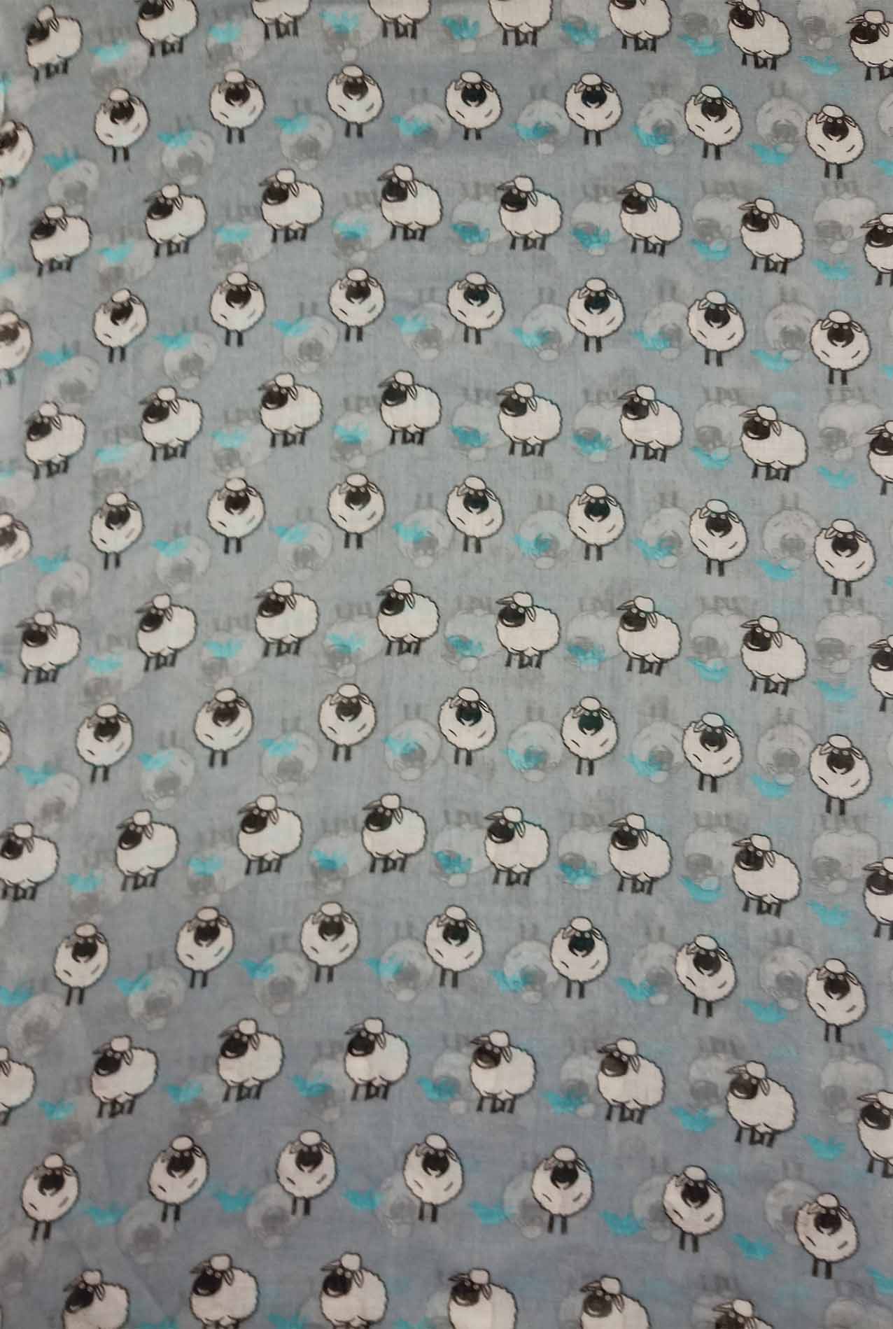 AB1850-377 Small Sheep Print Scarf