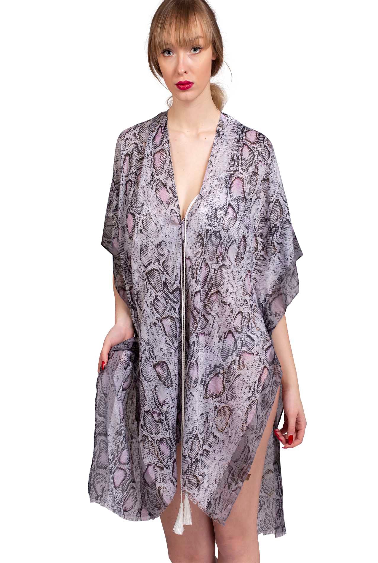 SF19140-049 Soft Print Sarong Dress with Snake Pattern