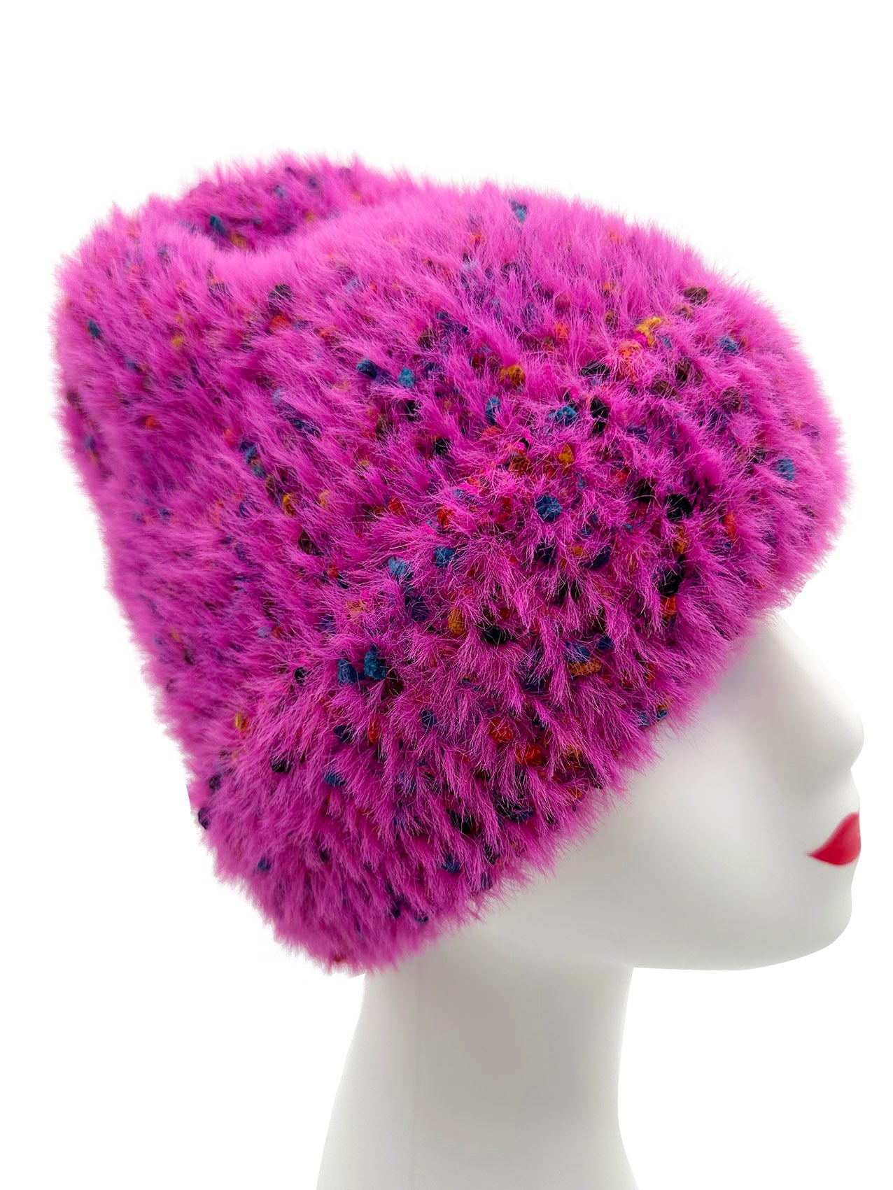 HT23120-883 Colourful Dotted Pattern Soft Beanie Hat