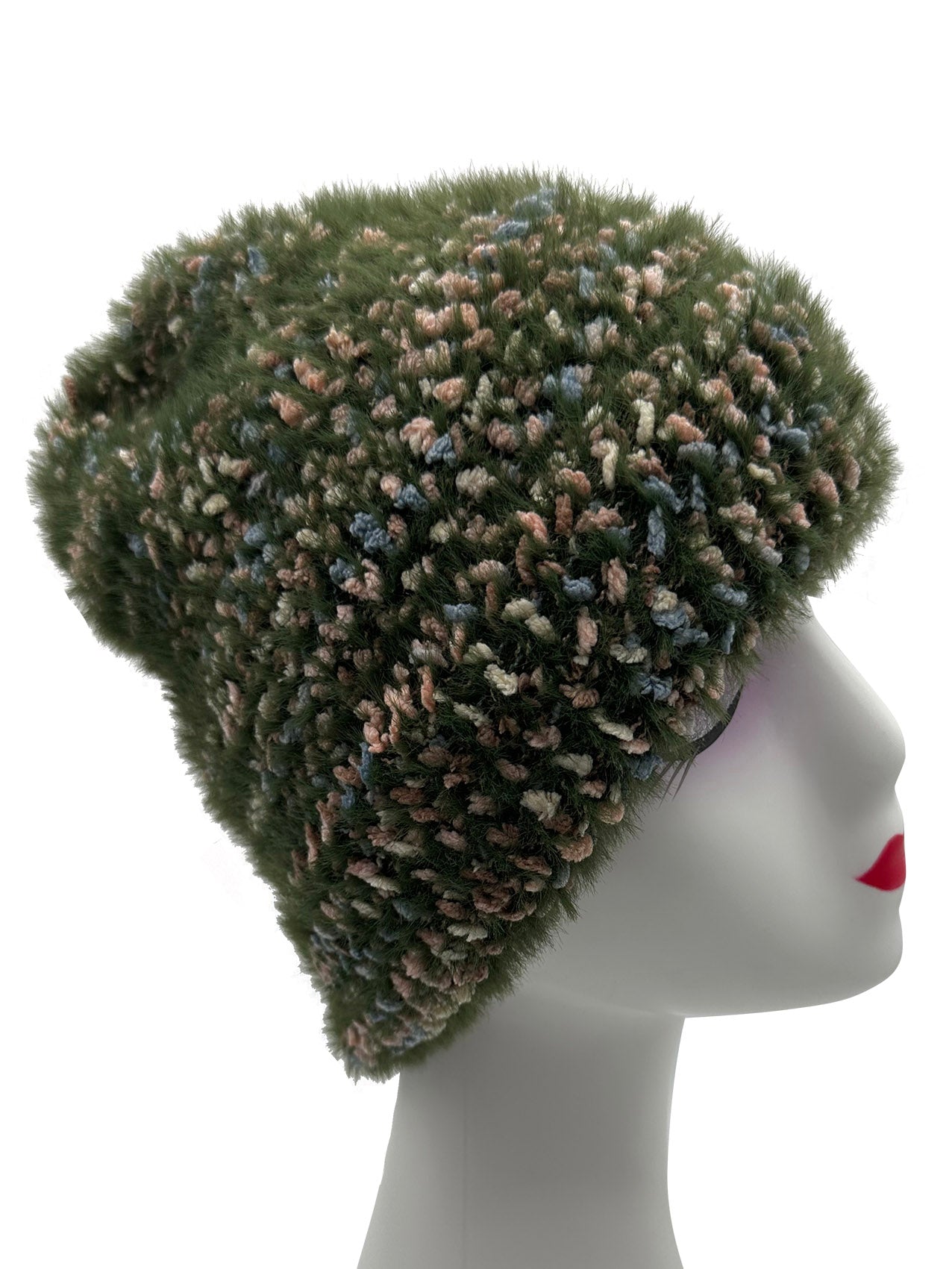 HT23120-883 Colourful Dotted Pattern Soft Beanie Hat