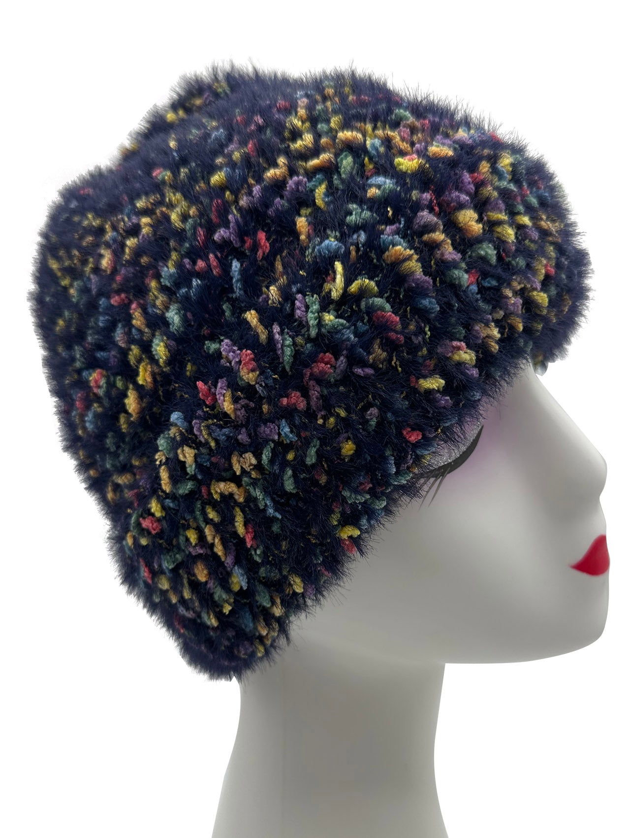 HT23120-883 Colourful Dotted Pattern Soft Beanie Hat