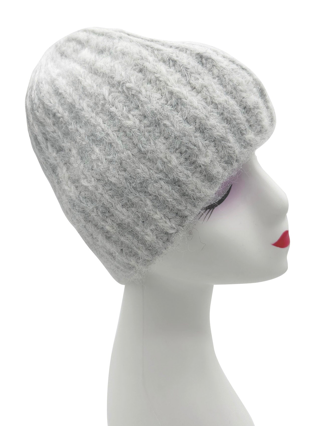 HT23140-865 Solid Colours Plain Ribbed Beanie Hat