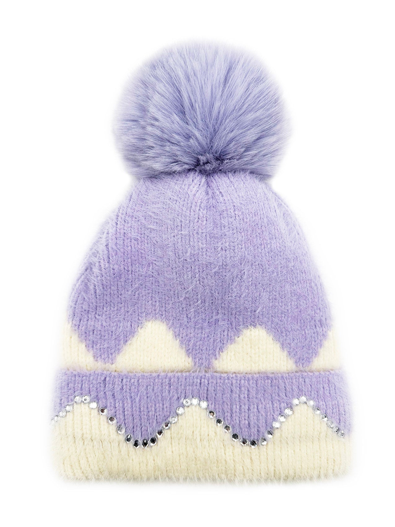 HT2411-089 Colourful Sequined Pom Pom Hat