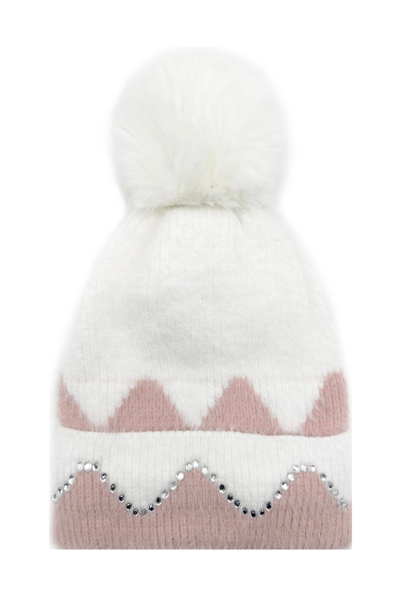 HT2411-089 Colourful Sequined Pom Pom Hat