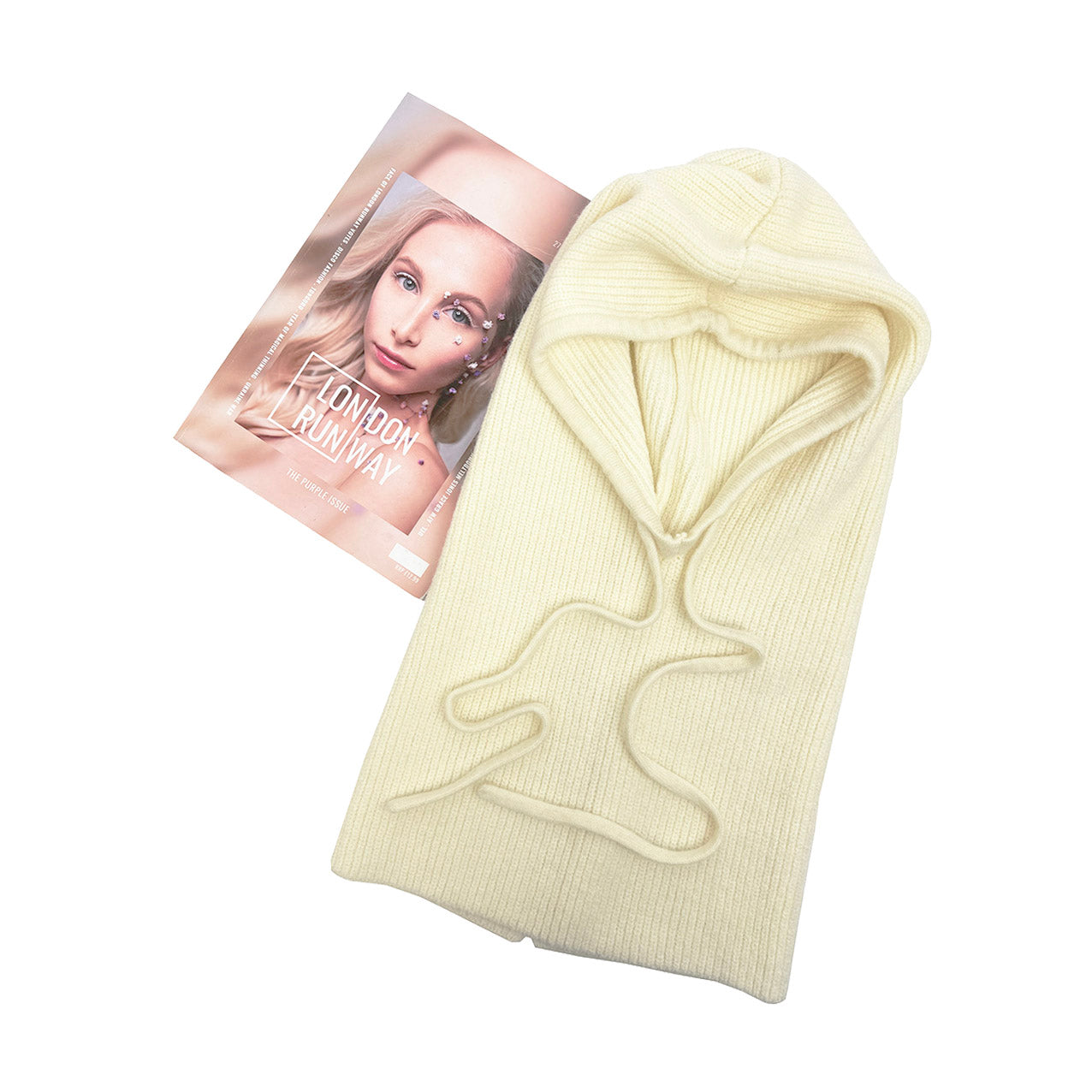 HT25185-335 Soft Knitted Balaclava Hood