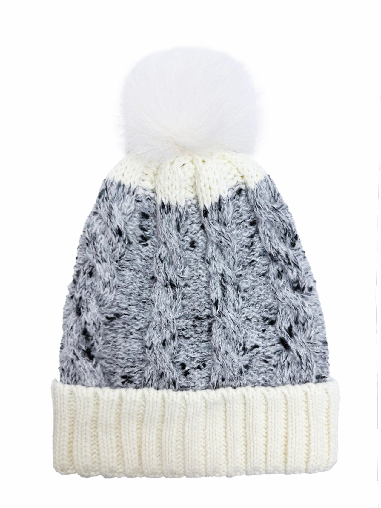 HT2525-170 Coloured base Knitted Pom Pom Hat