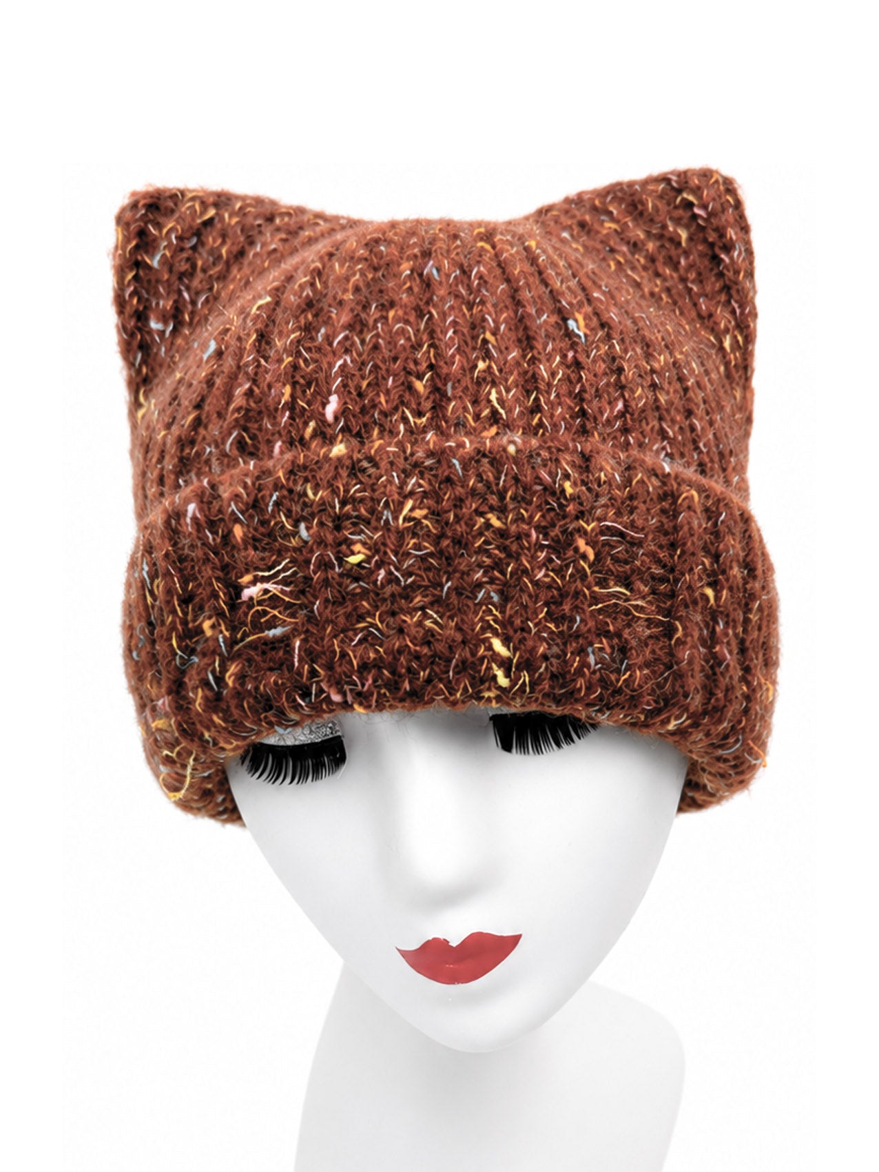HT26100-393 Ear Themed Knitted Beanie Hat