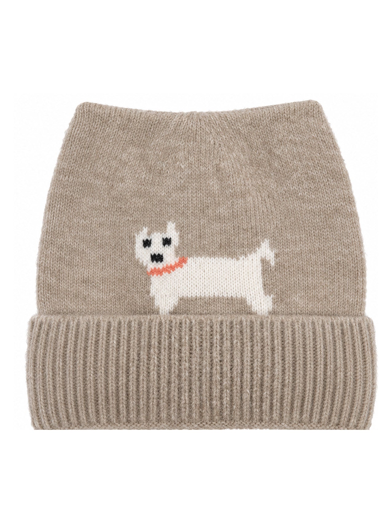 HT26100-395 Dog Print Ear Themed Beanie Hat