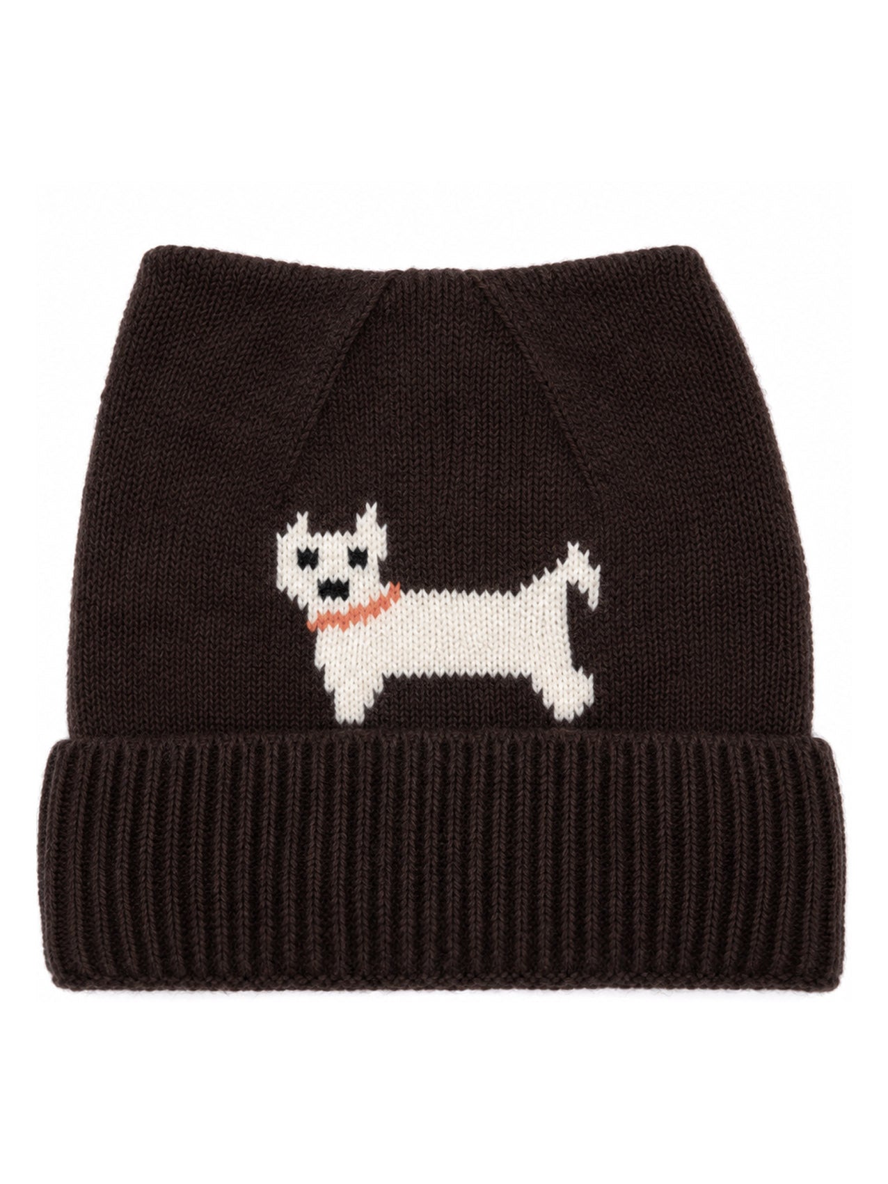 HT26100-395 Dog Print Ear Themed Beanie Hat