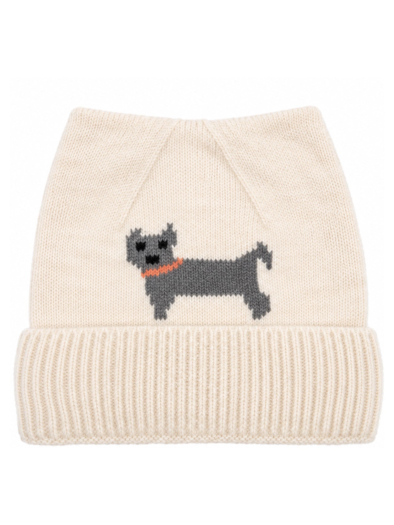 HT26100-395 Dog Print Ear Themed Beanie Hat