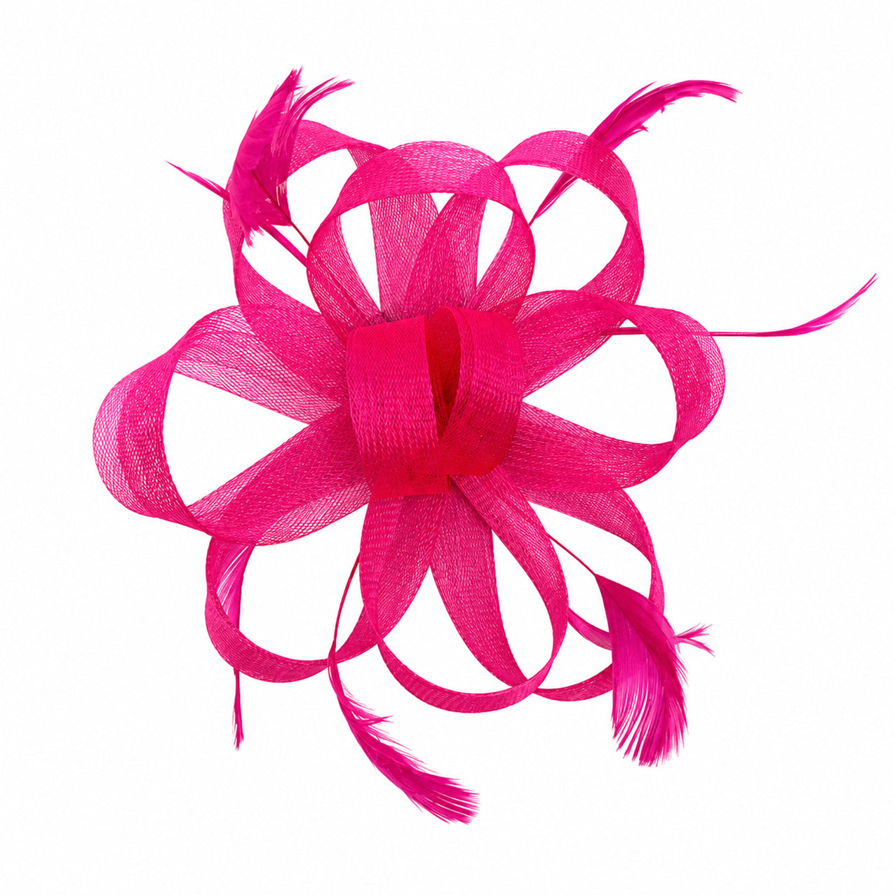 FT60750 Loopy Fascinator with Feathers Detailing