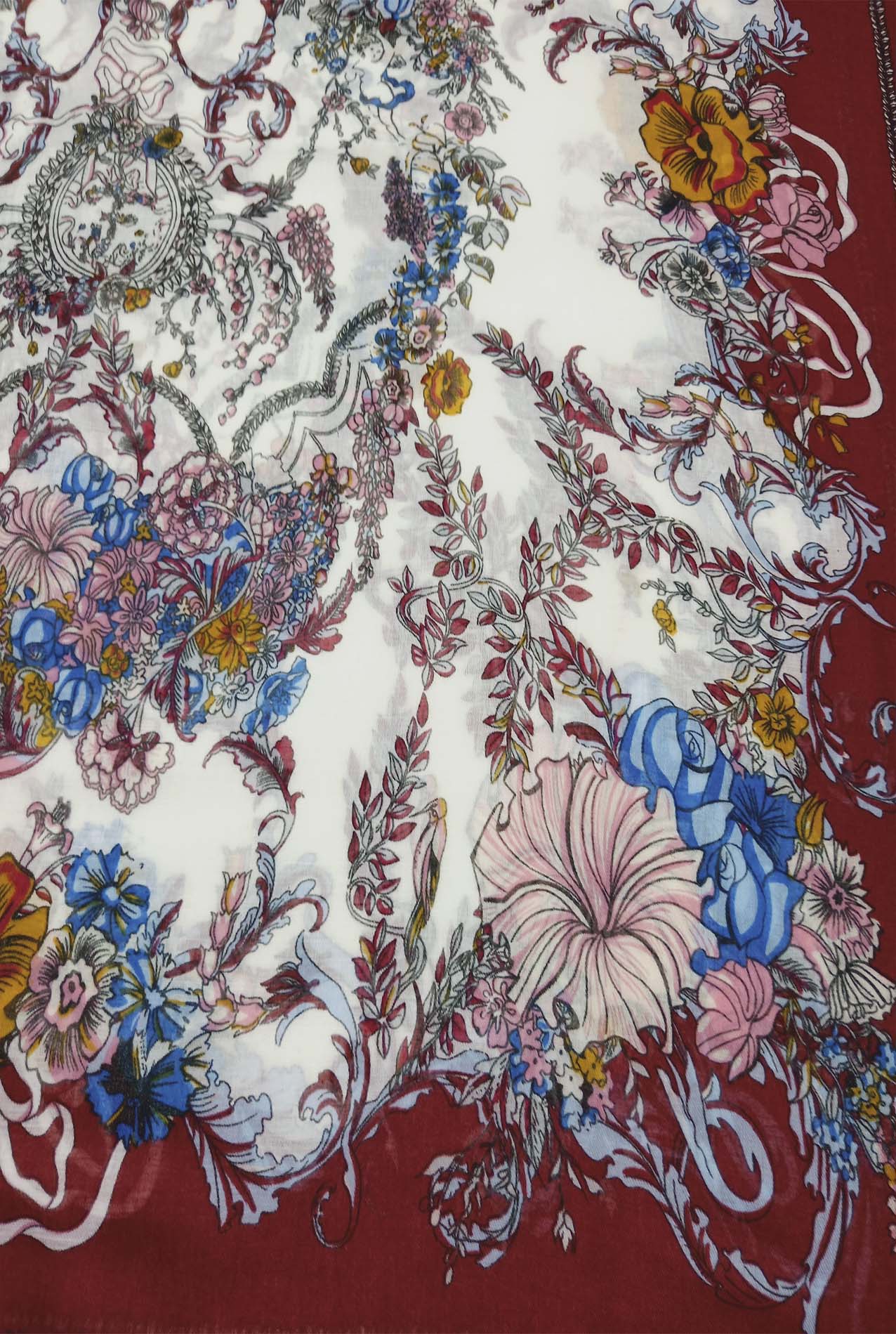 AB1890-264 Floral Print Viscose Scarf