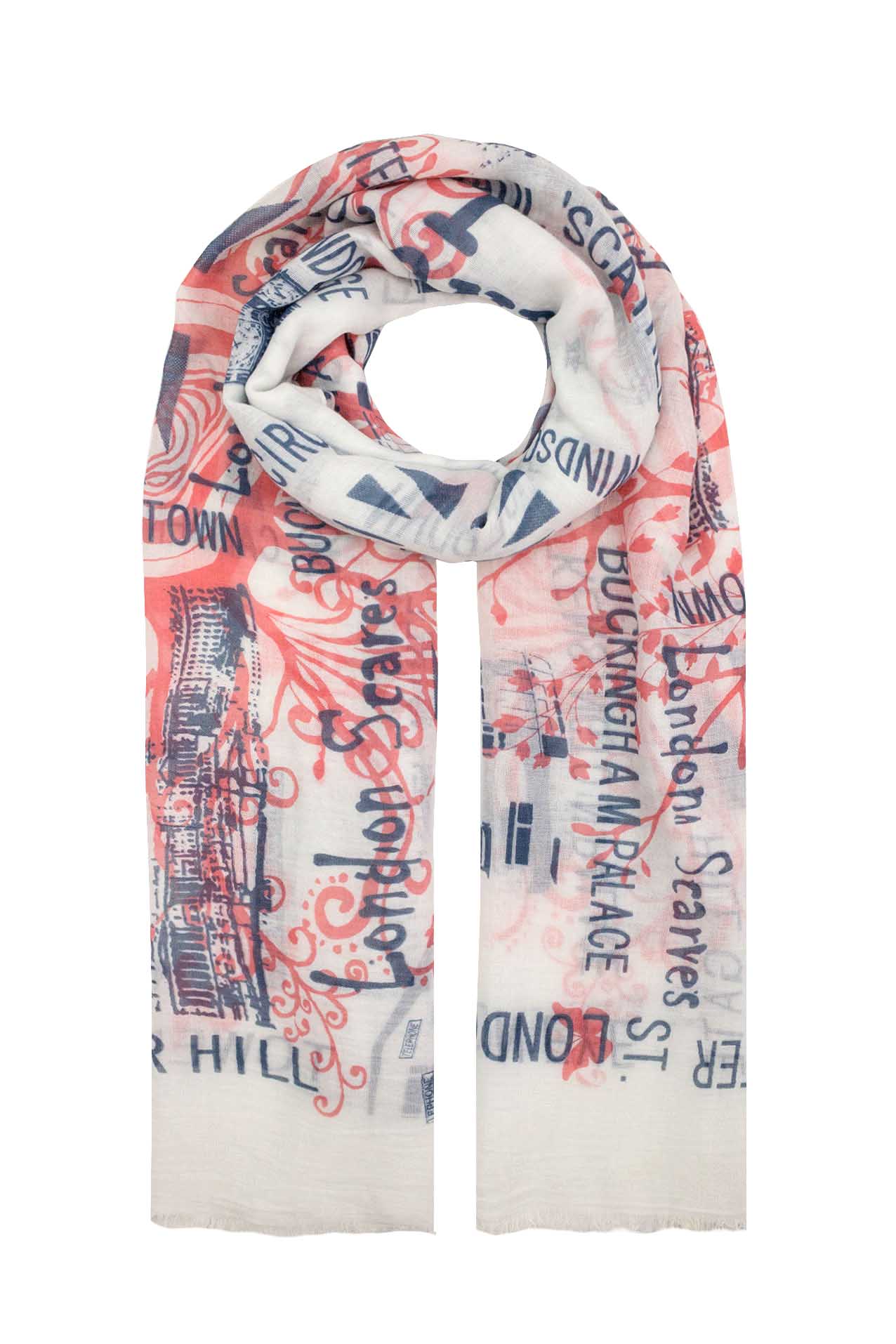 AB1658-11 London Theme Printed Scarf