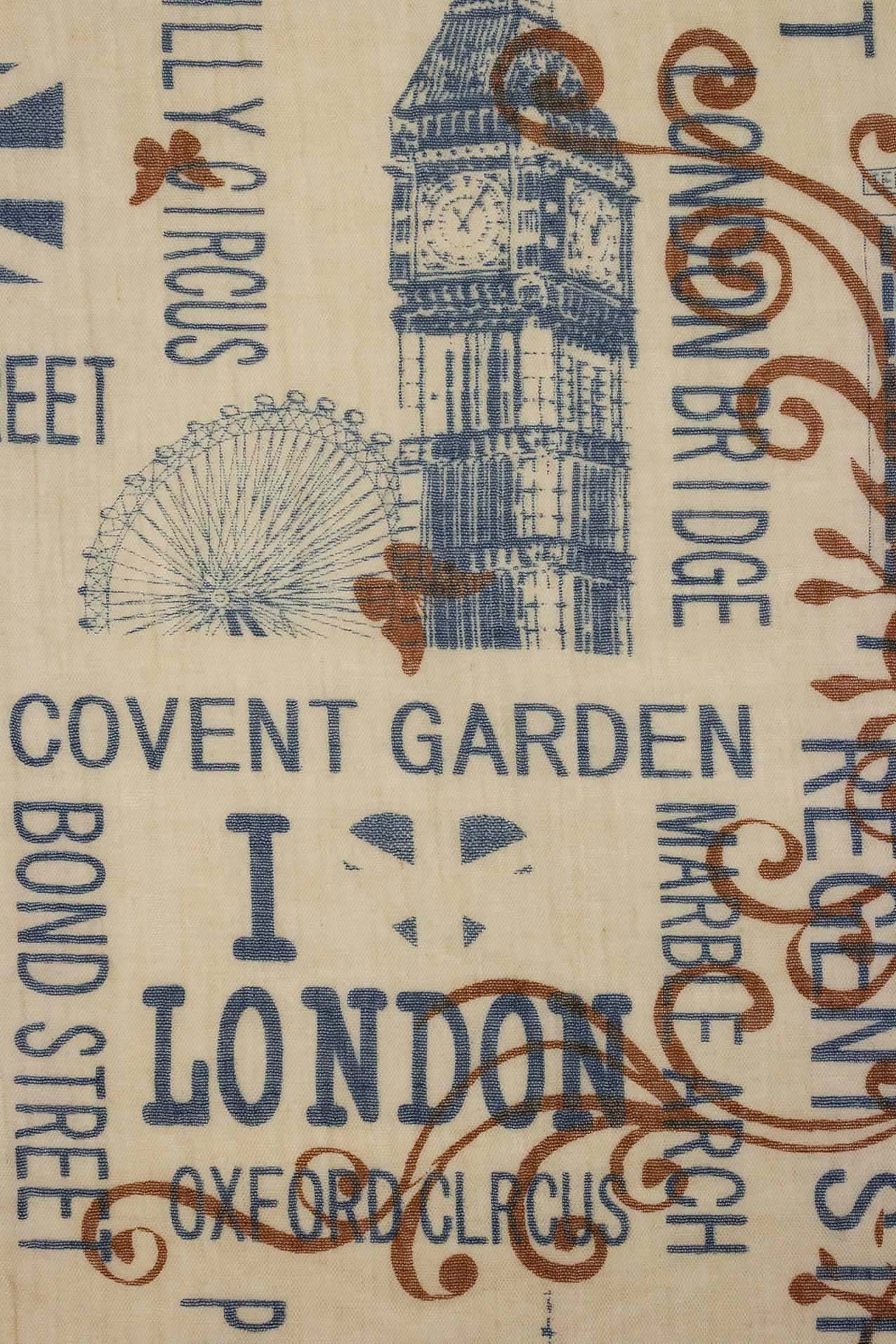 AB1658-11 London Theme Printed Scarf