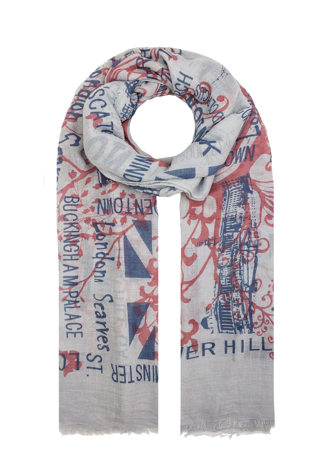 AB1658-11 London Theme Printed Scarf