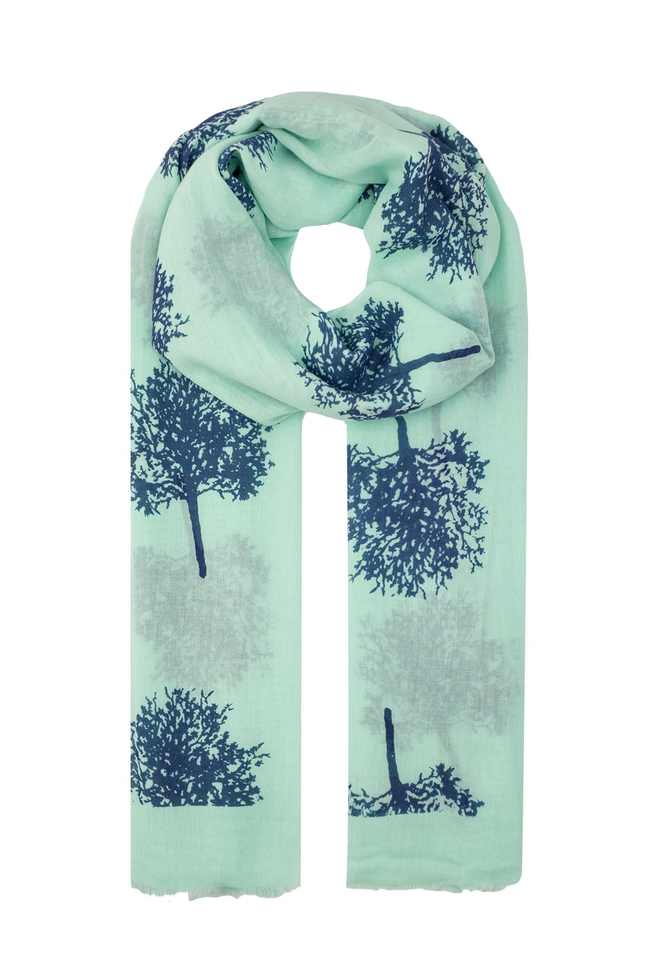 AB1658-67 Tree Print Cotton Blend Scarf