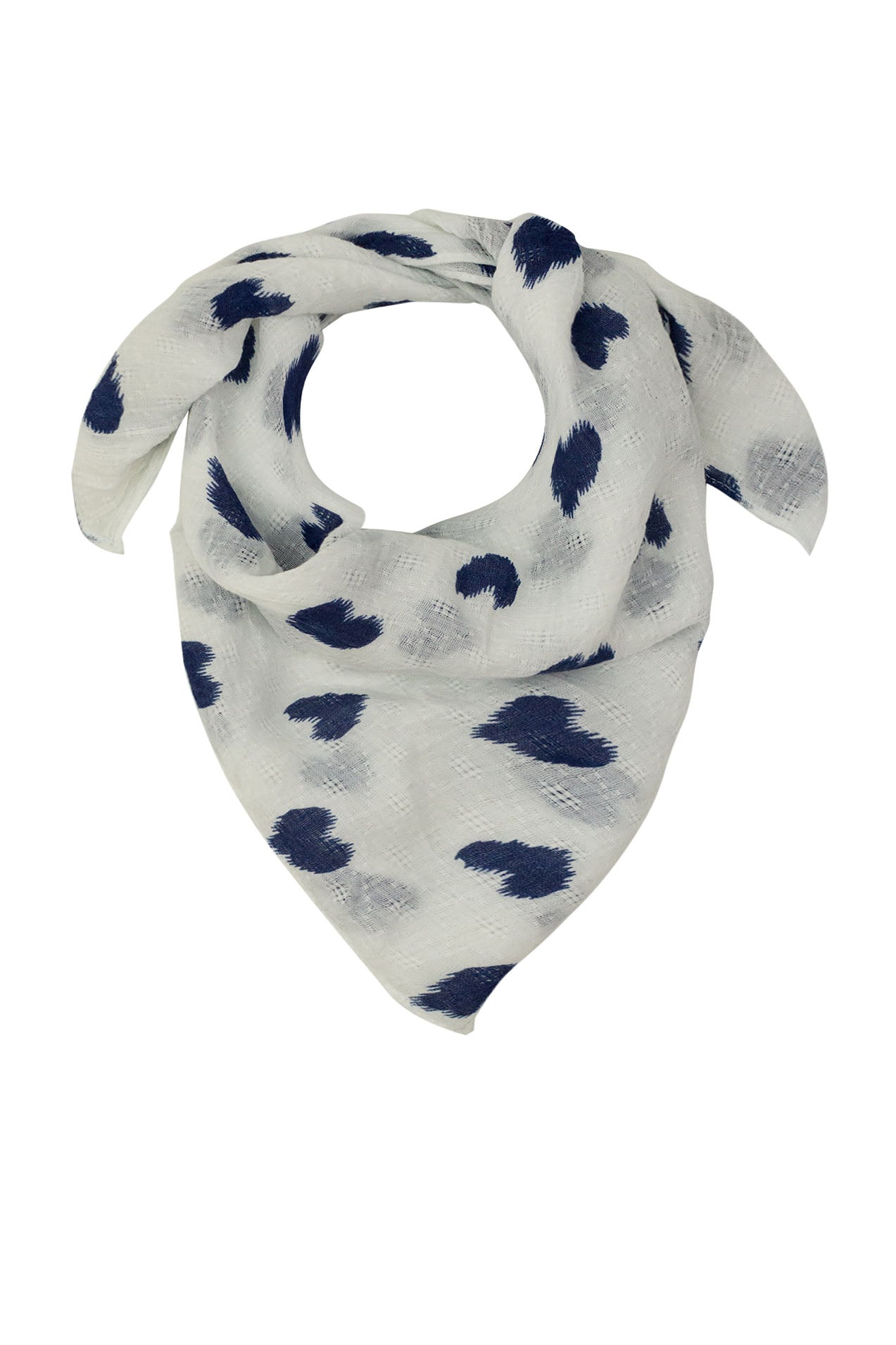 AB1630-25 Small Hearts Print Fashion Scarf