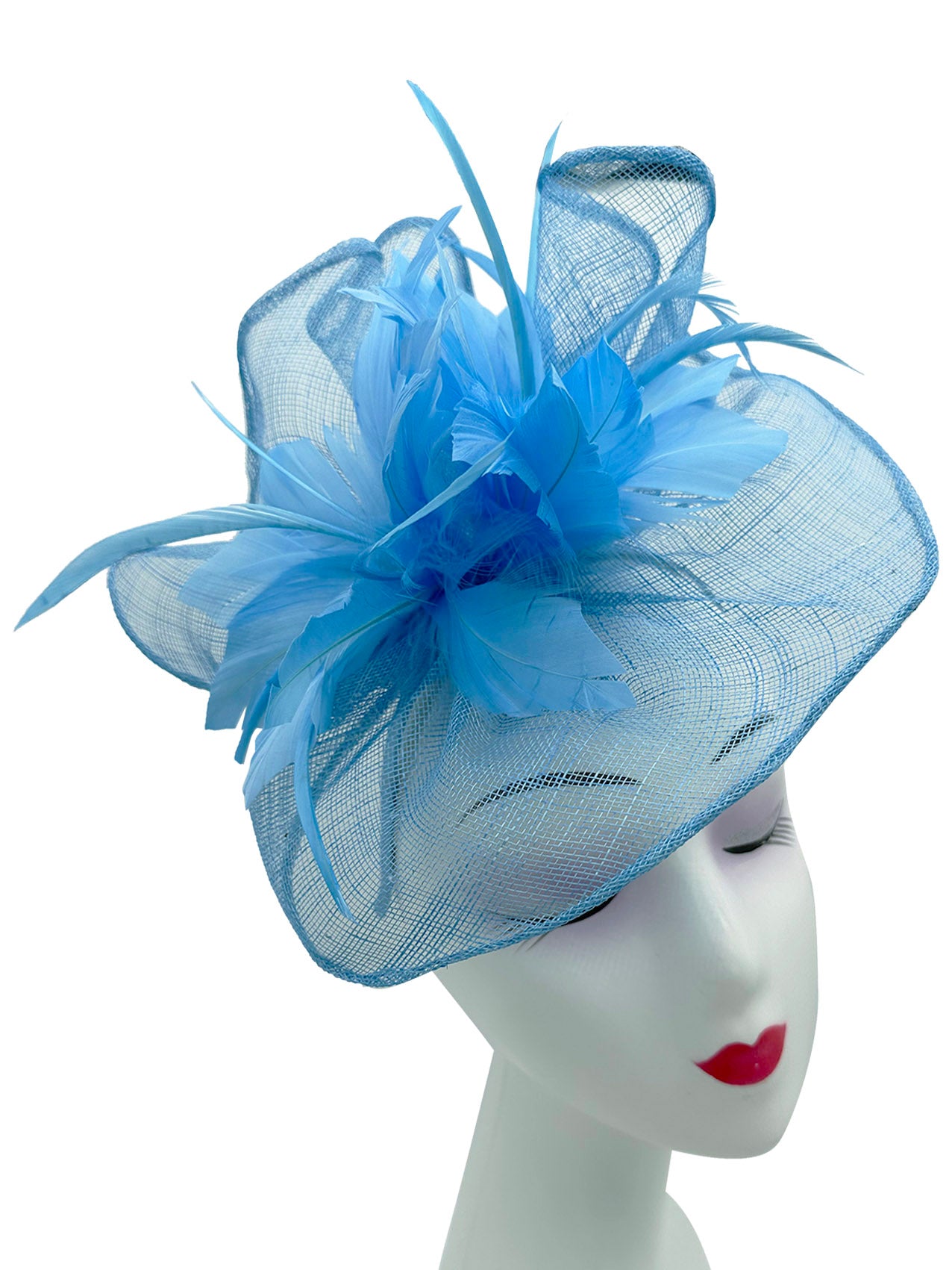 FT3225 Lotus Flower with A Feathers Burst Fascinator