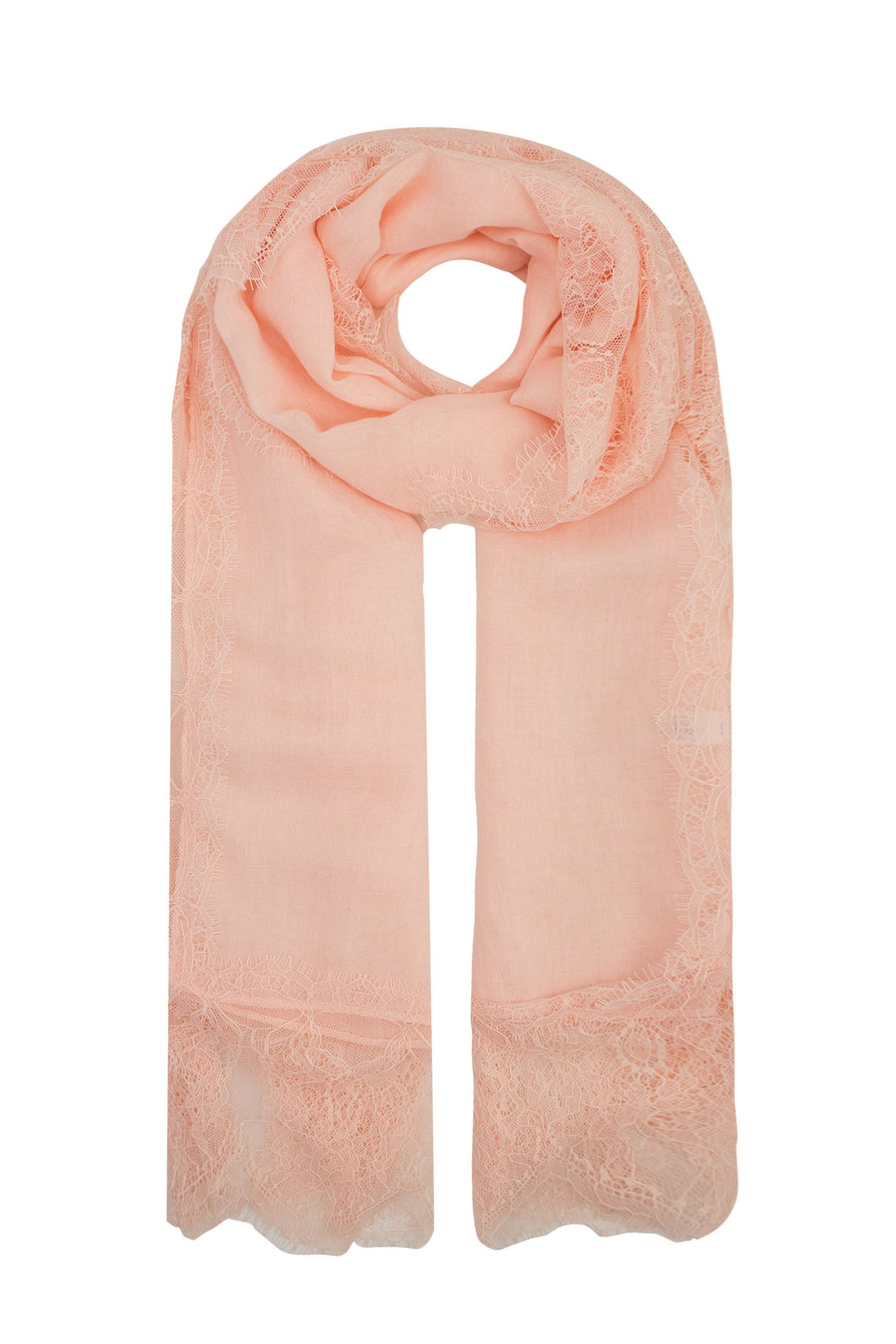 AB1612-3 Lace Trim Viscose Scarf