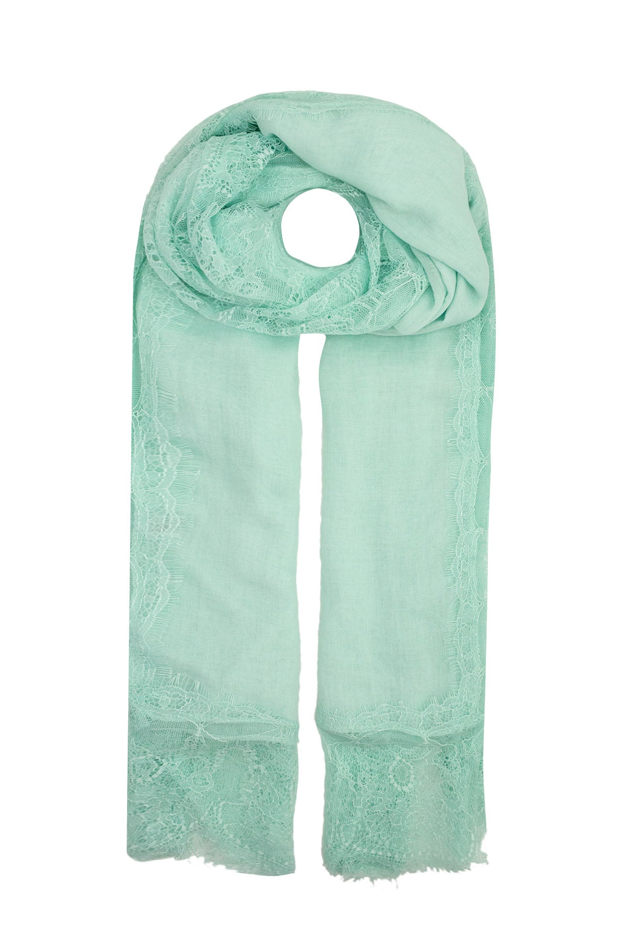 AB1612-3 Lace Trim Viscose Scarf