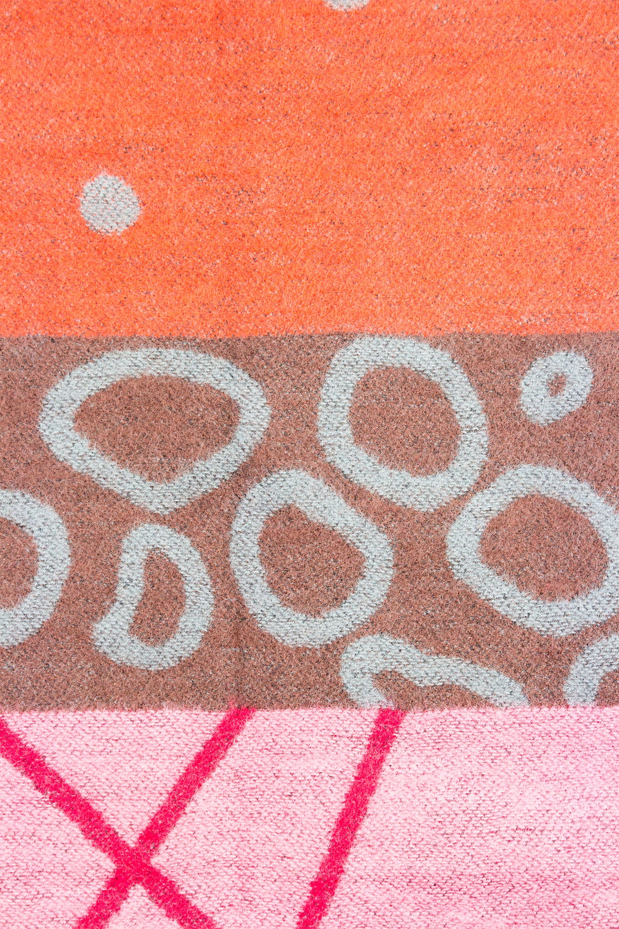 QF14250-56 Geometric Floral Print Scarf with Tassels
