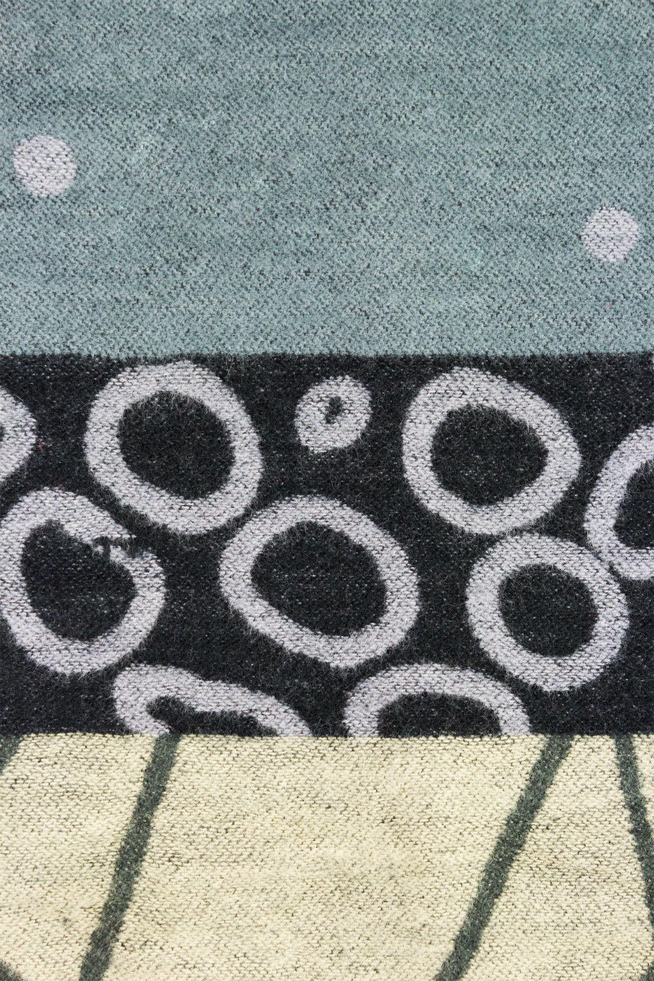 QF14250-56 Geometric Floral Print Scarf with Tassels
