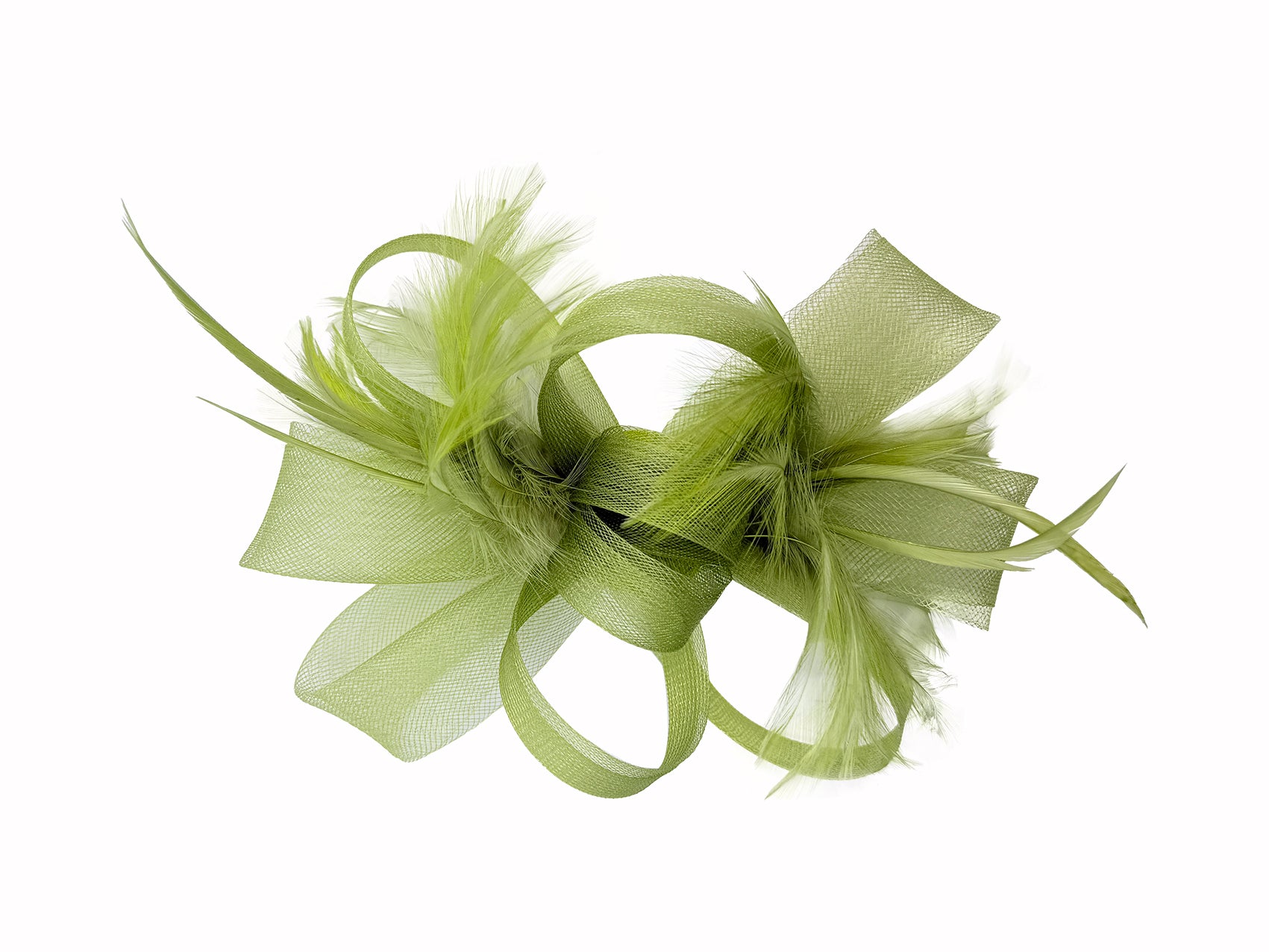 FT2056-019 Loop Bow Fascinator with Feathers