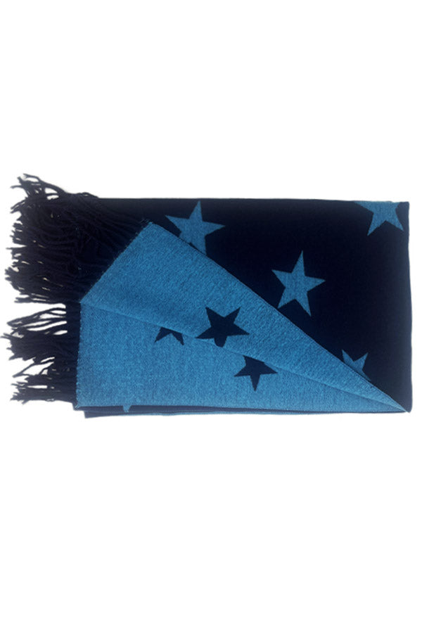 SF2210-703 Multicolour Star Print Mix Wool Scarf