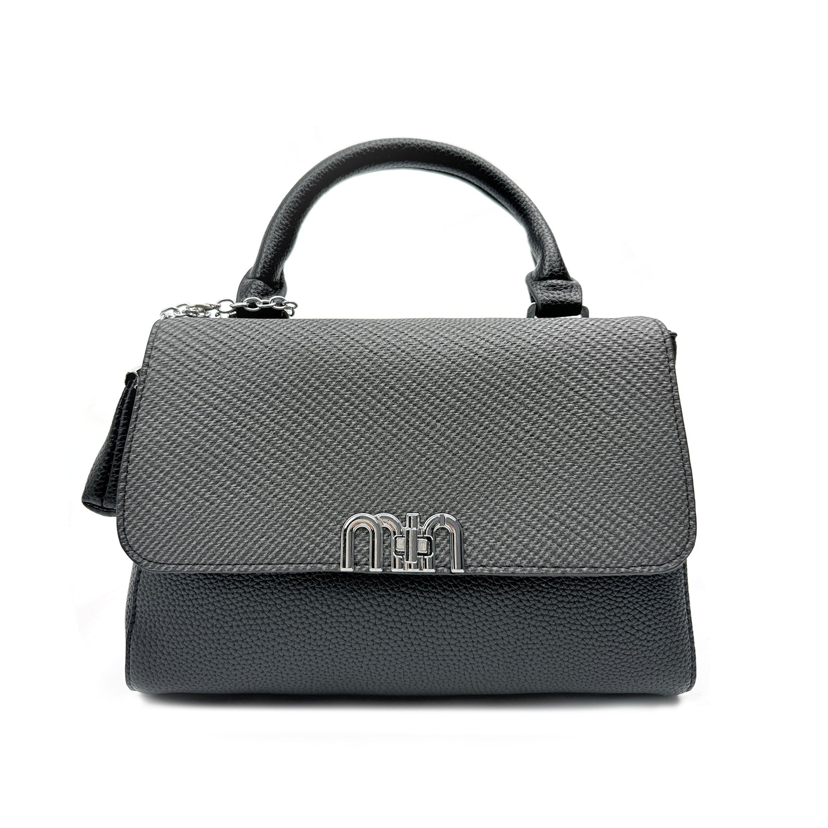 HB25384-167 Fashionable Flaf Over Crossbody Handbag with Charm
