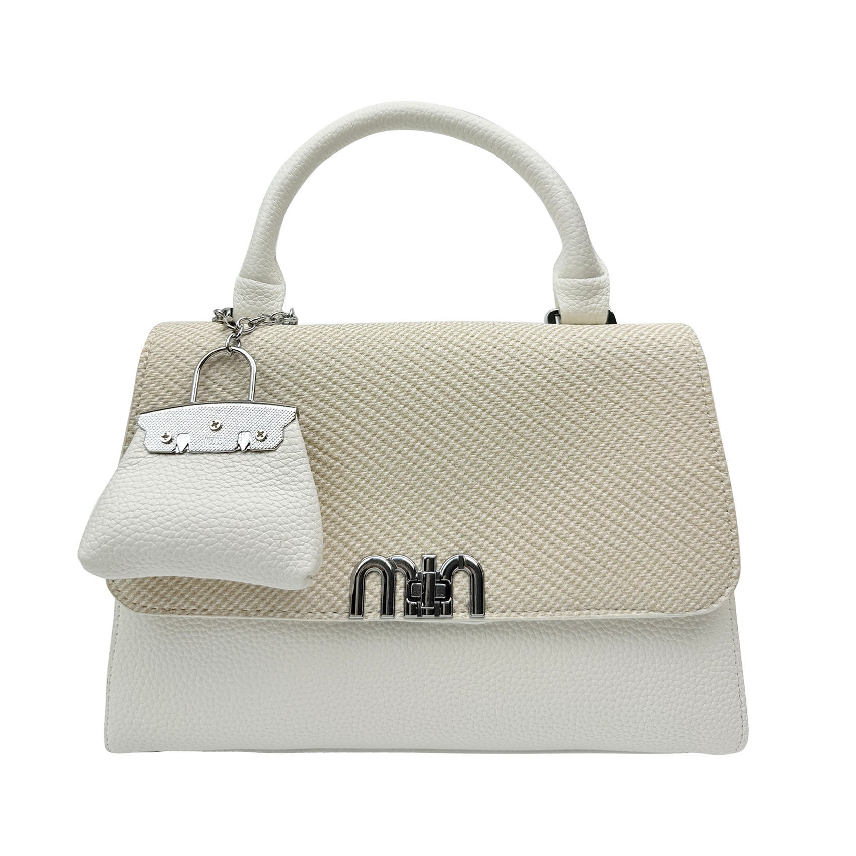 HB25384-167 Fashionable Flaf Over Crossbody Handbag with Charm