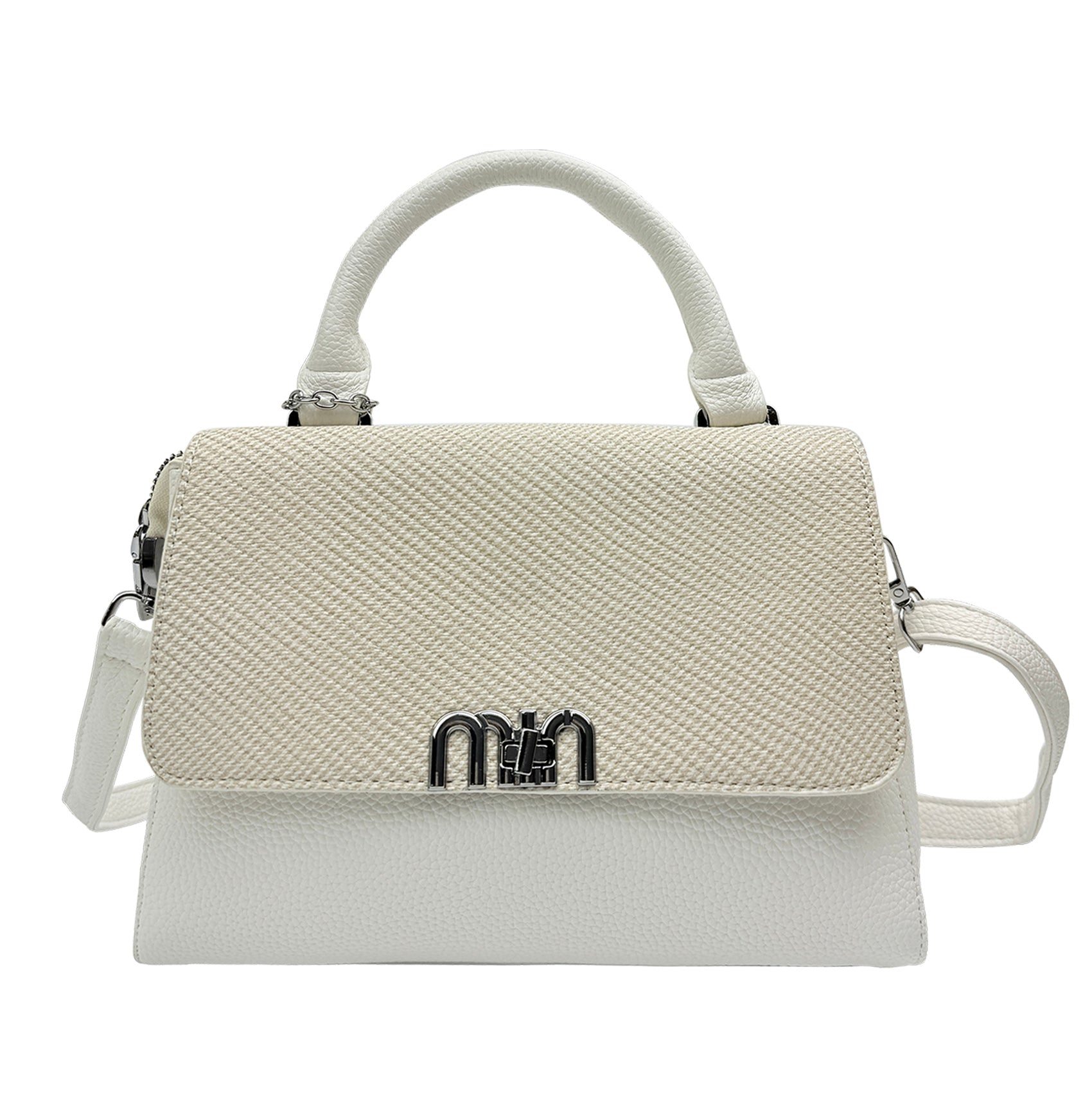 HB25384-167 Fashionable Flaf Over Crossbody Handbag with Charm