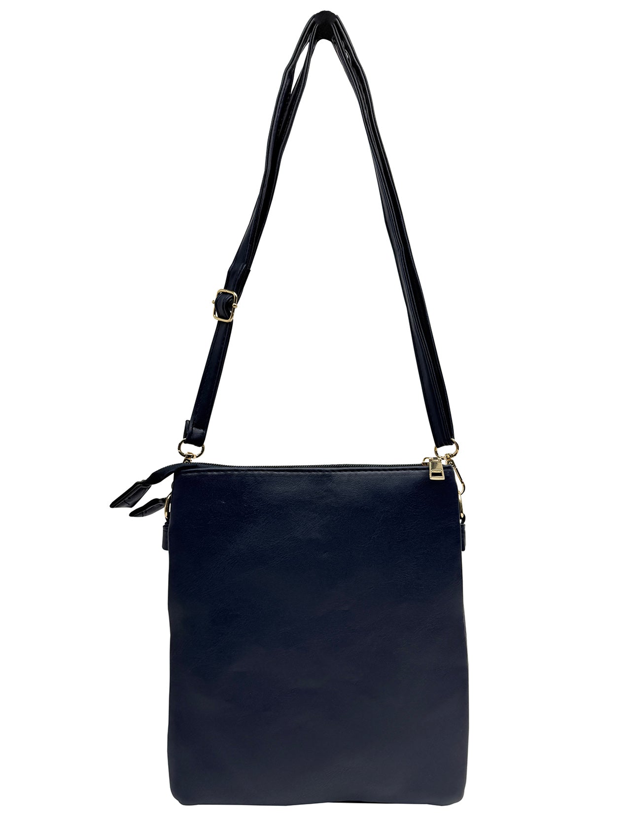 BG2416-059 Dual Zip Quiled Cross Body Messenger Bag Multipurpose Shoulder Handbag