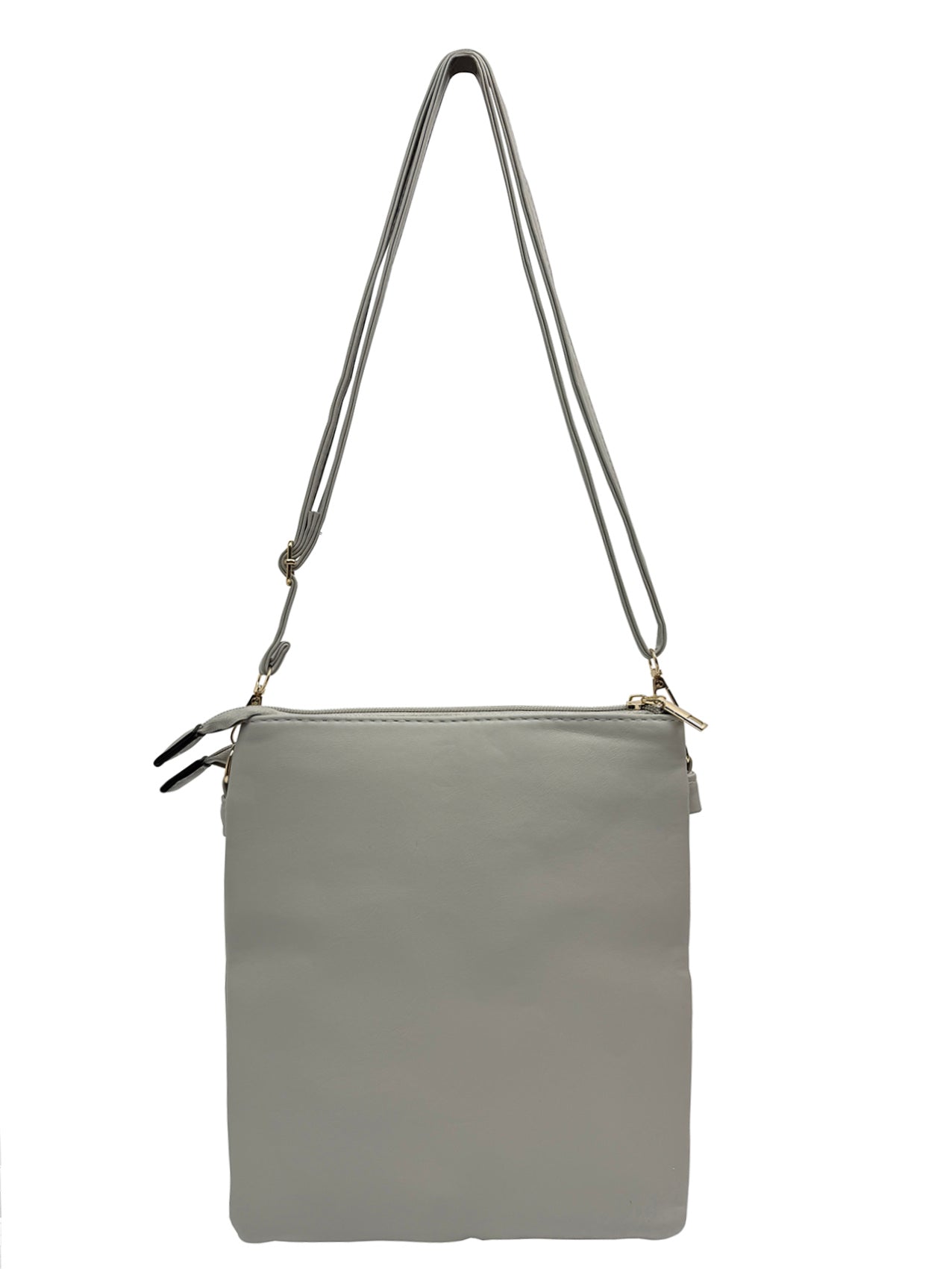 BG2416-059 Dual Zip Quiled Cross Body Messenger Bag Multipurpose Shoulder Handbag