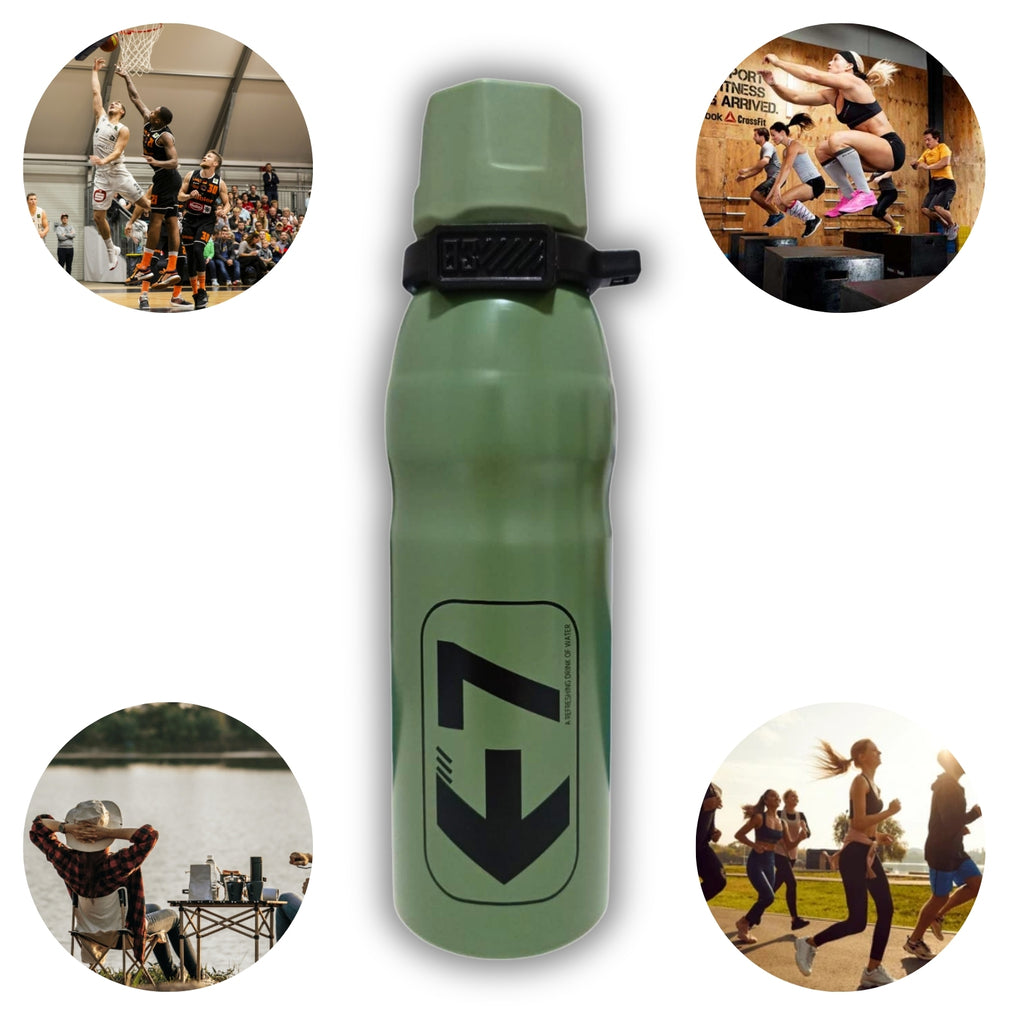BT25175-4 Stainless Steel Sports Bottle for Hot & Cold Drinks with Straw