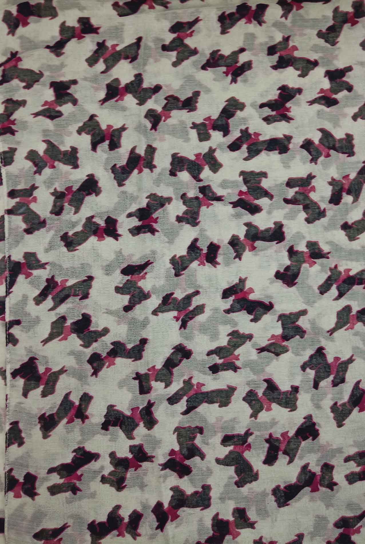 AB1850-383 Large Dog Patterned Scarf