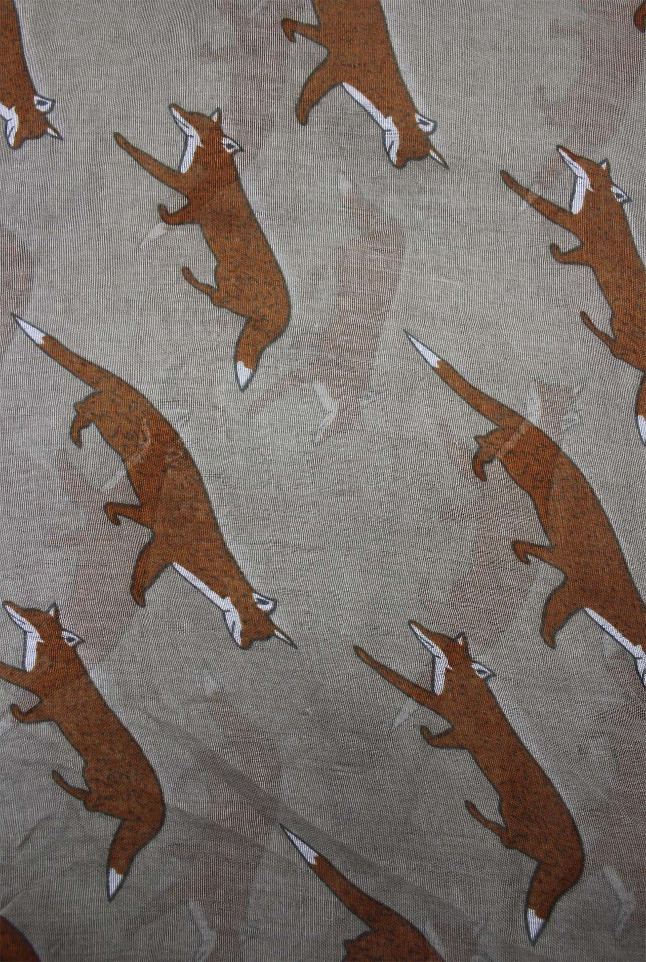 AB1850-316 Fox Print Viscose Scarf