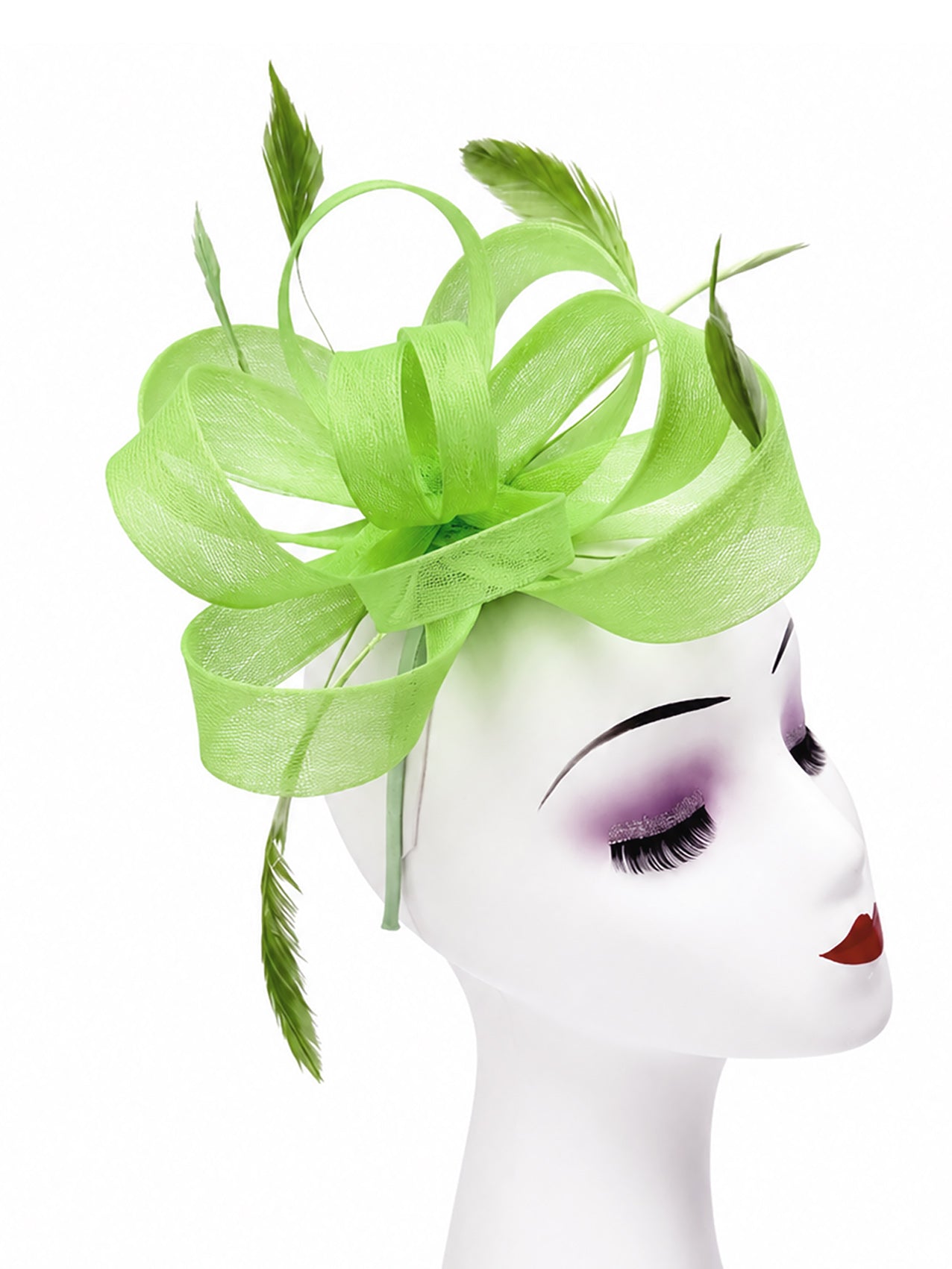 FT60750 Loopy Fascinator with Feathers Detailing